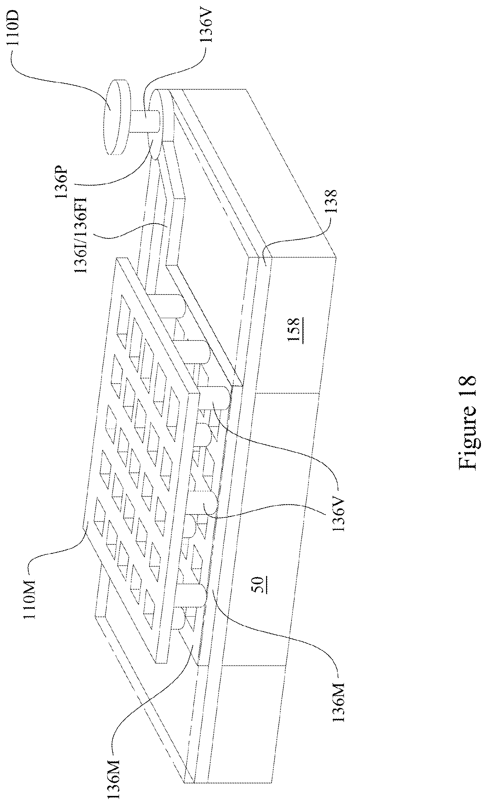 Patent US12322716 Figure 18 – Heat dissipating features for laser drilling process