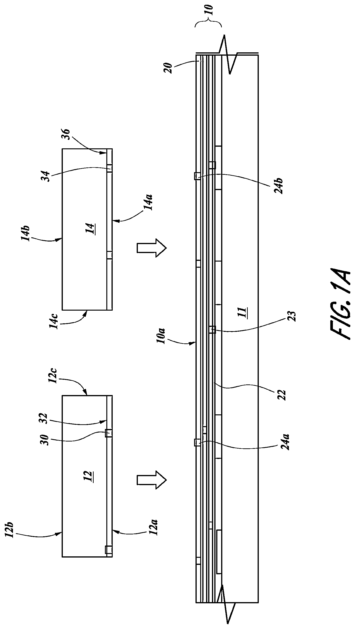Patent US12322718 Figure 1 – Bonded structure with interconnect structure