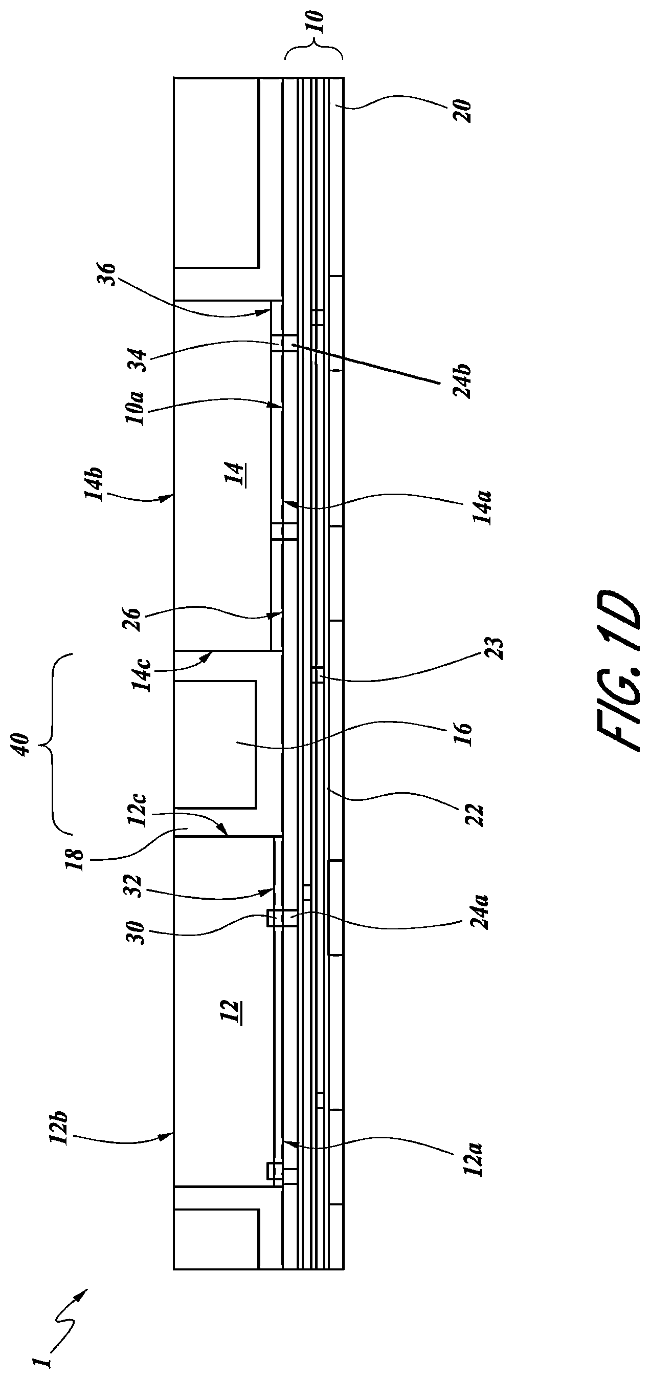 Patent US12322718 Figure 3 – Bonded structure with interconnect structure