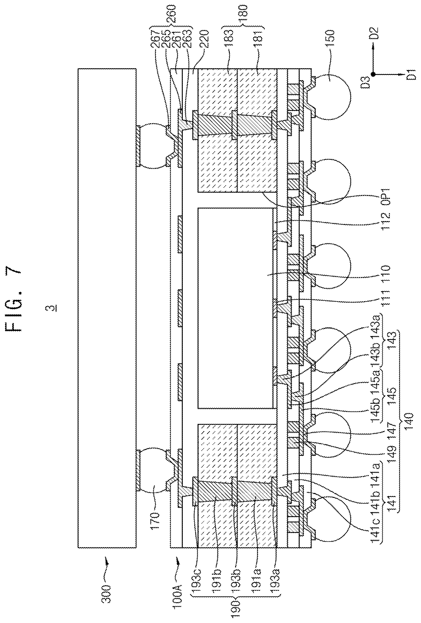 Patent US12322720 Figure 5 – Semiconductor package including post