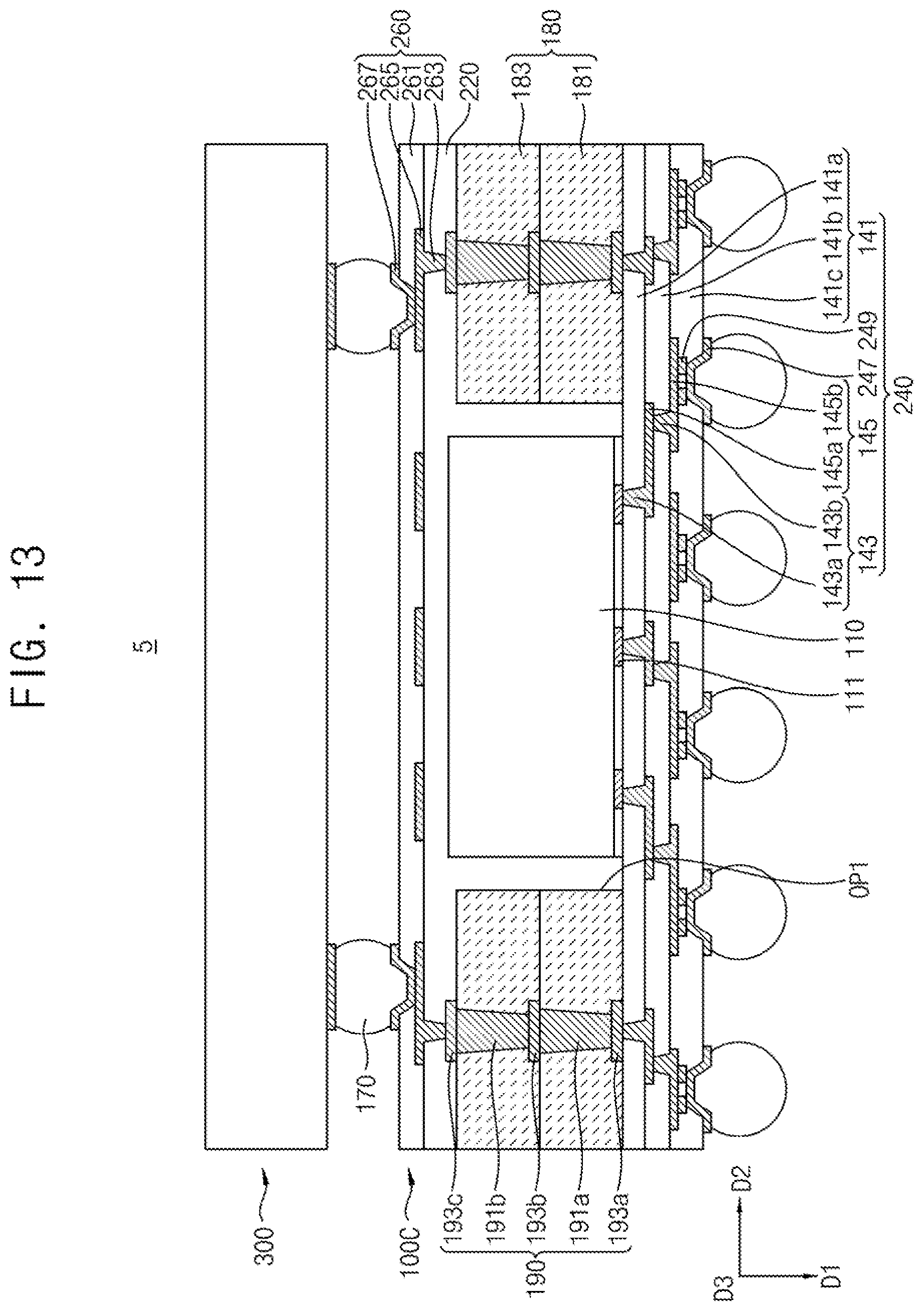 Patent US12322720 Figure 9 – Semiconductor package including post