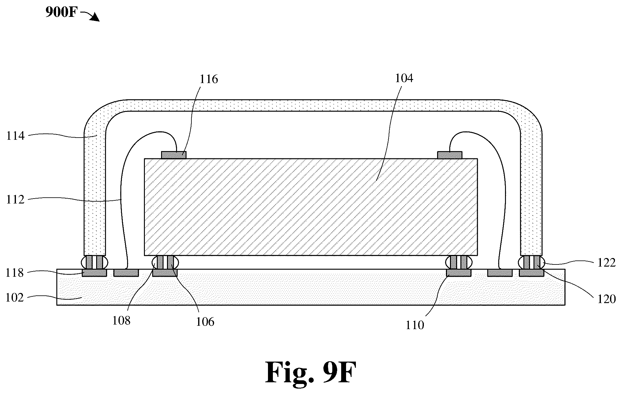 Patent US12322722 Figure 14 – Die attached leveling control by metal stopper bumps