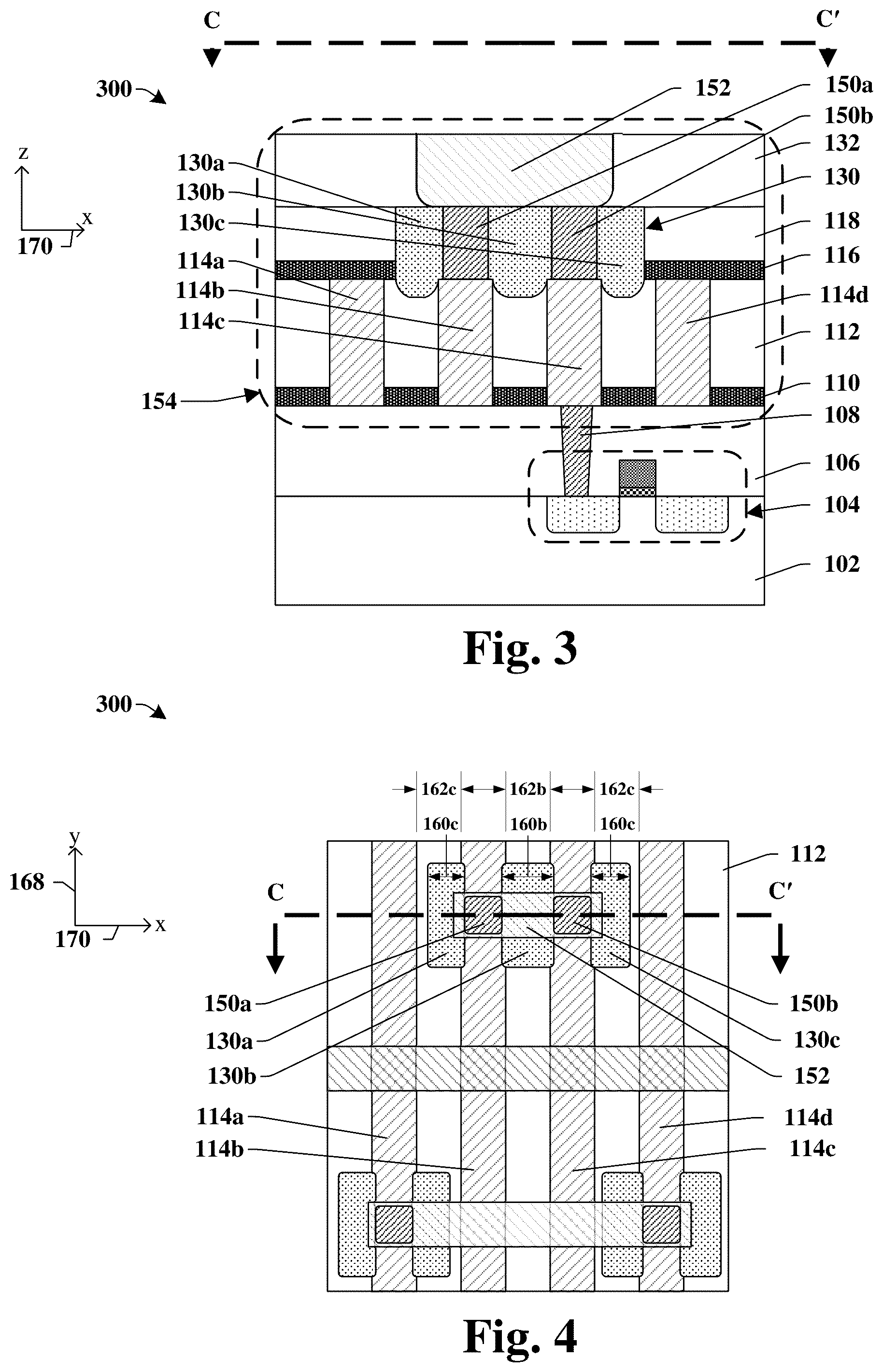 Patent US12322723 Figure 3 – Self-aligned interconnect structure