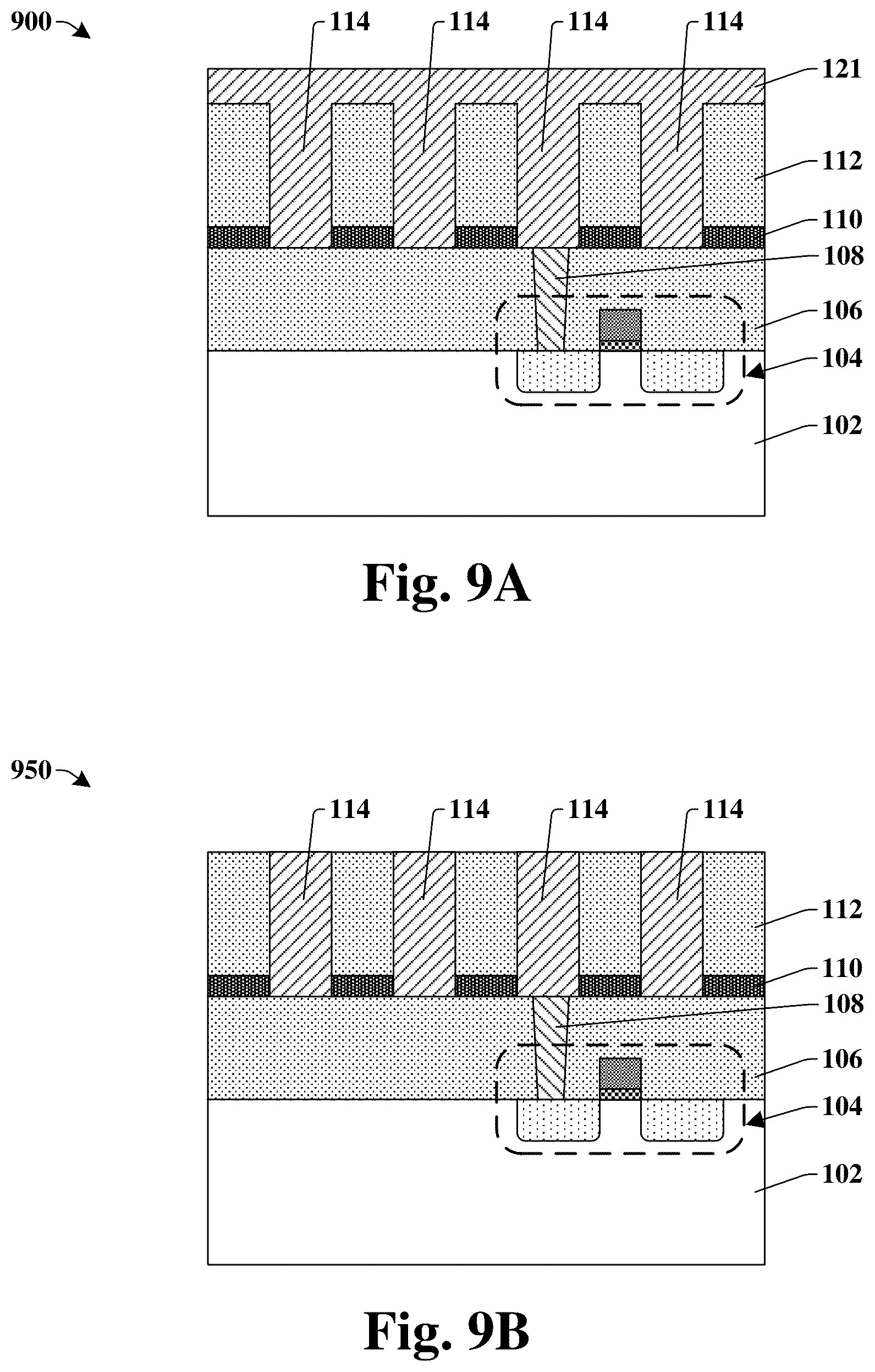 Patent US12322723 Figure 8 – Self-aligned interconnect structure