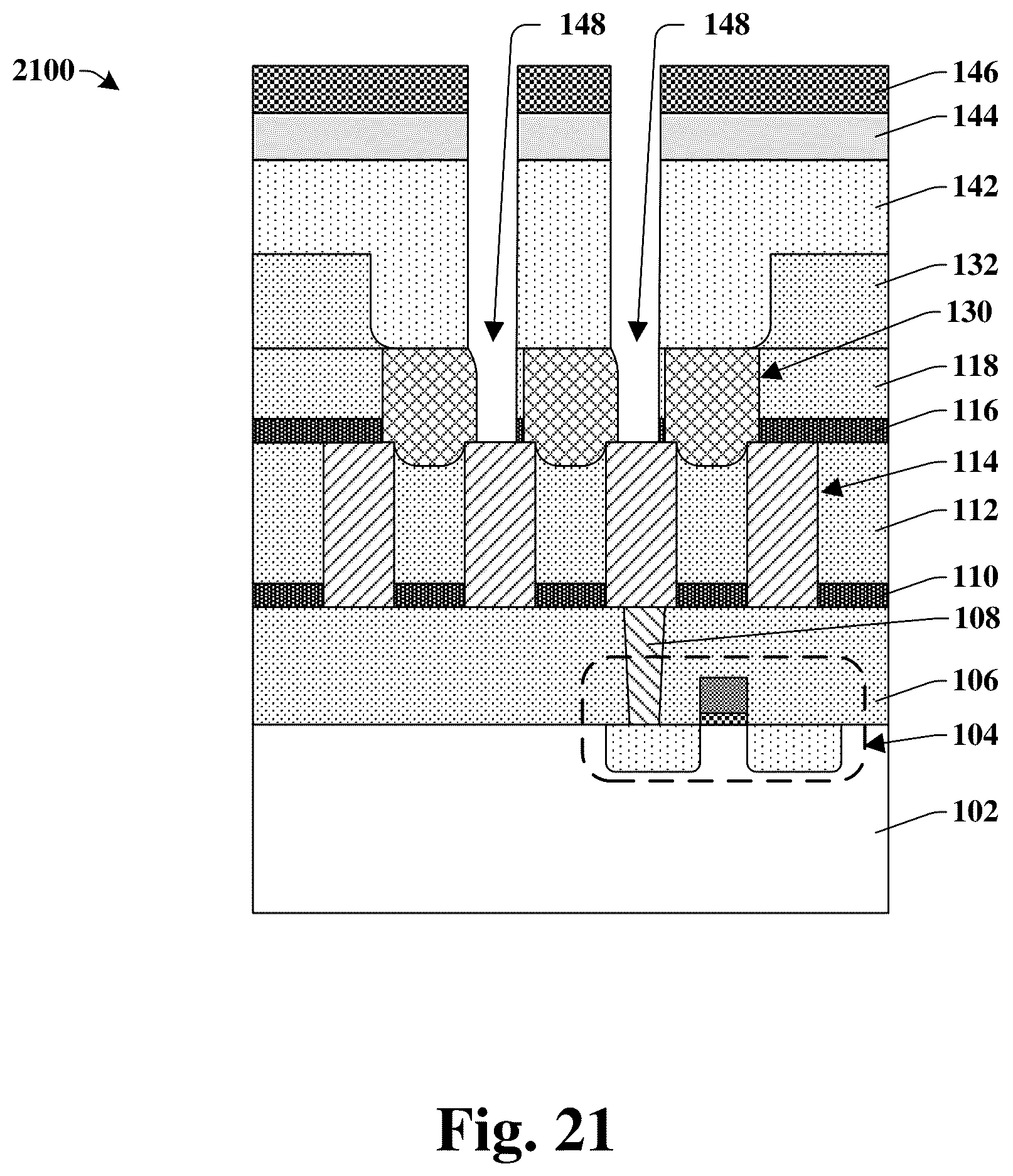 Patent US12322723 Figure 17 – Self-aligned interconnect structure