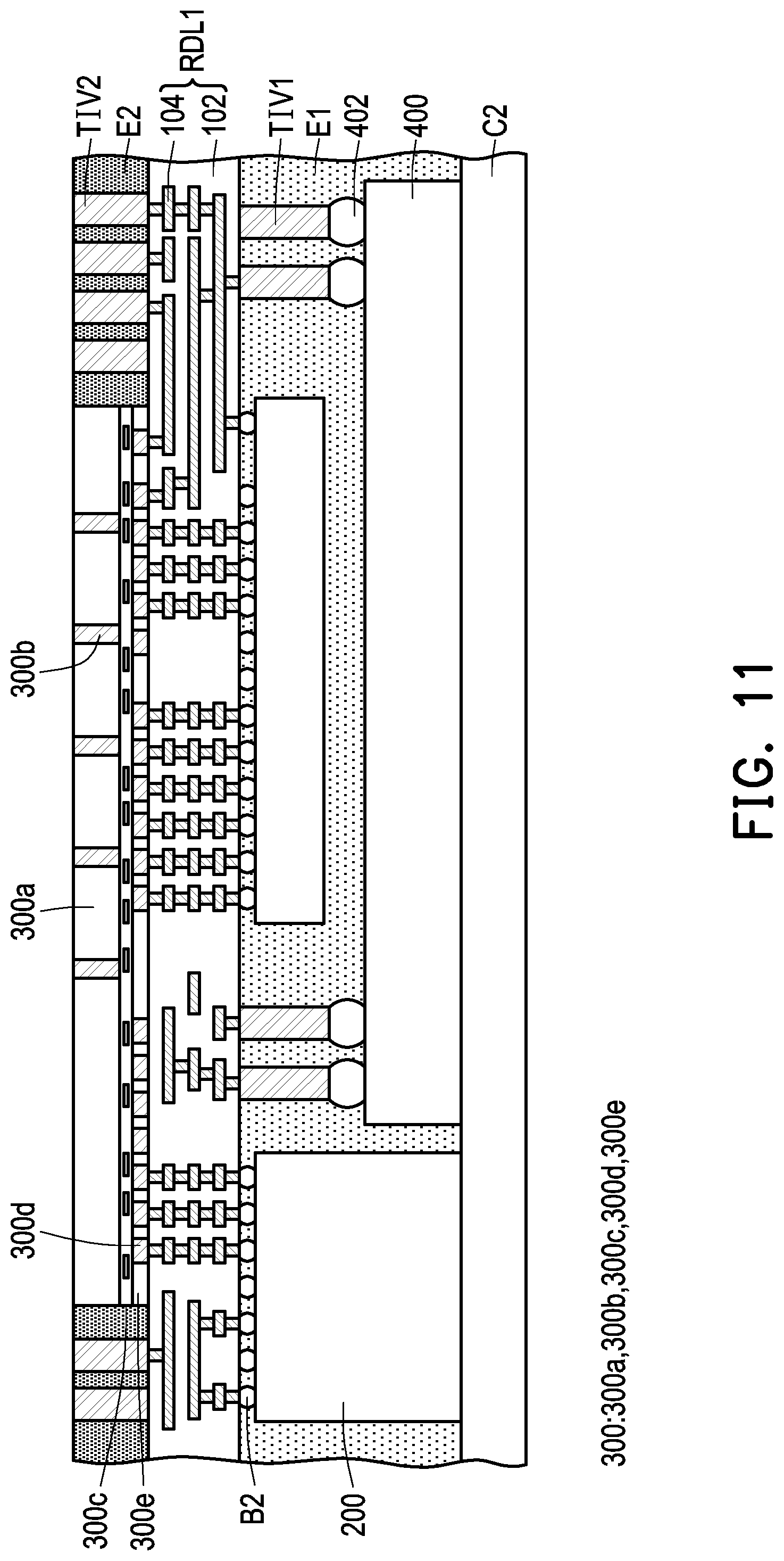 Patent US12322726 Figure 11 – Method of forming an integrated circuit package having a padding layer on a carrier