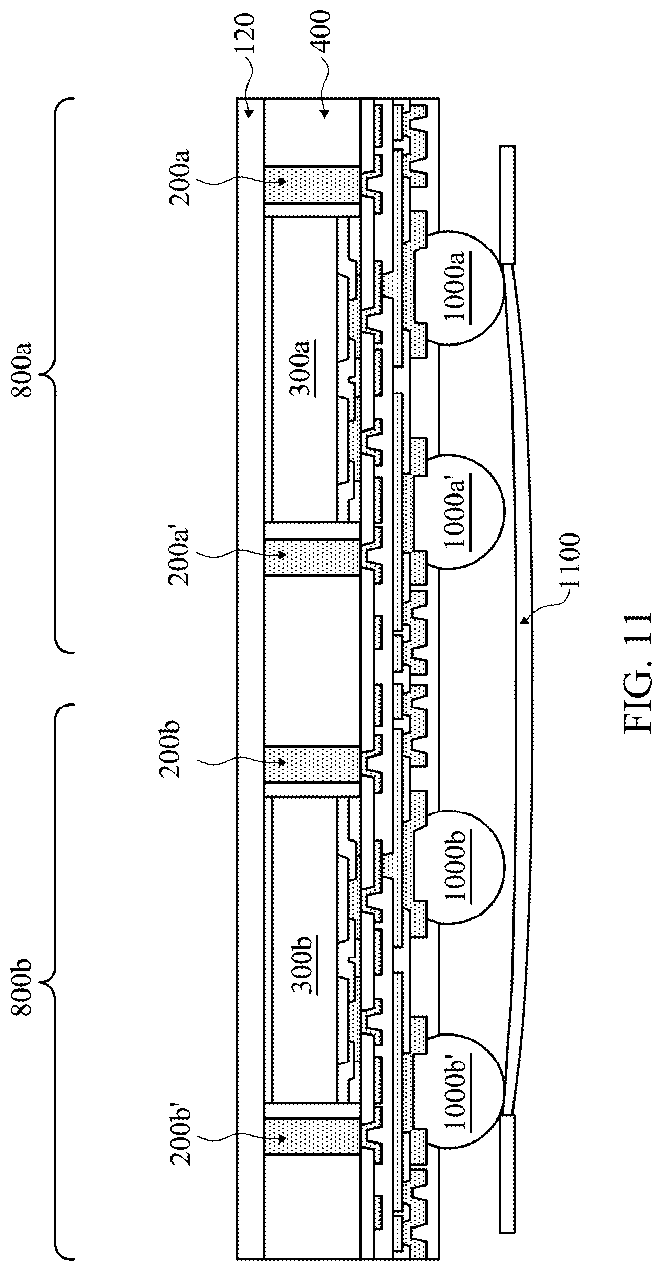 Patent US12322727 Figure 11 – Device and method for UBM/RDL routing