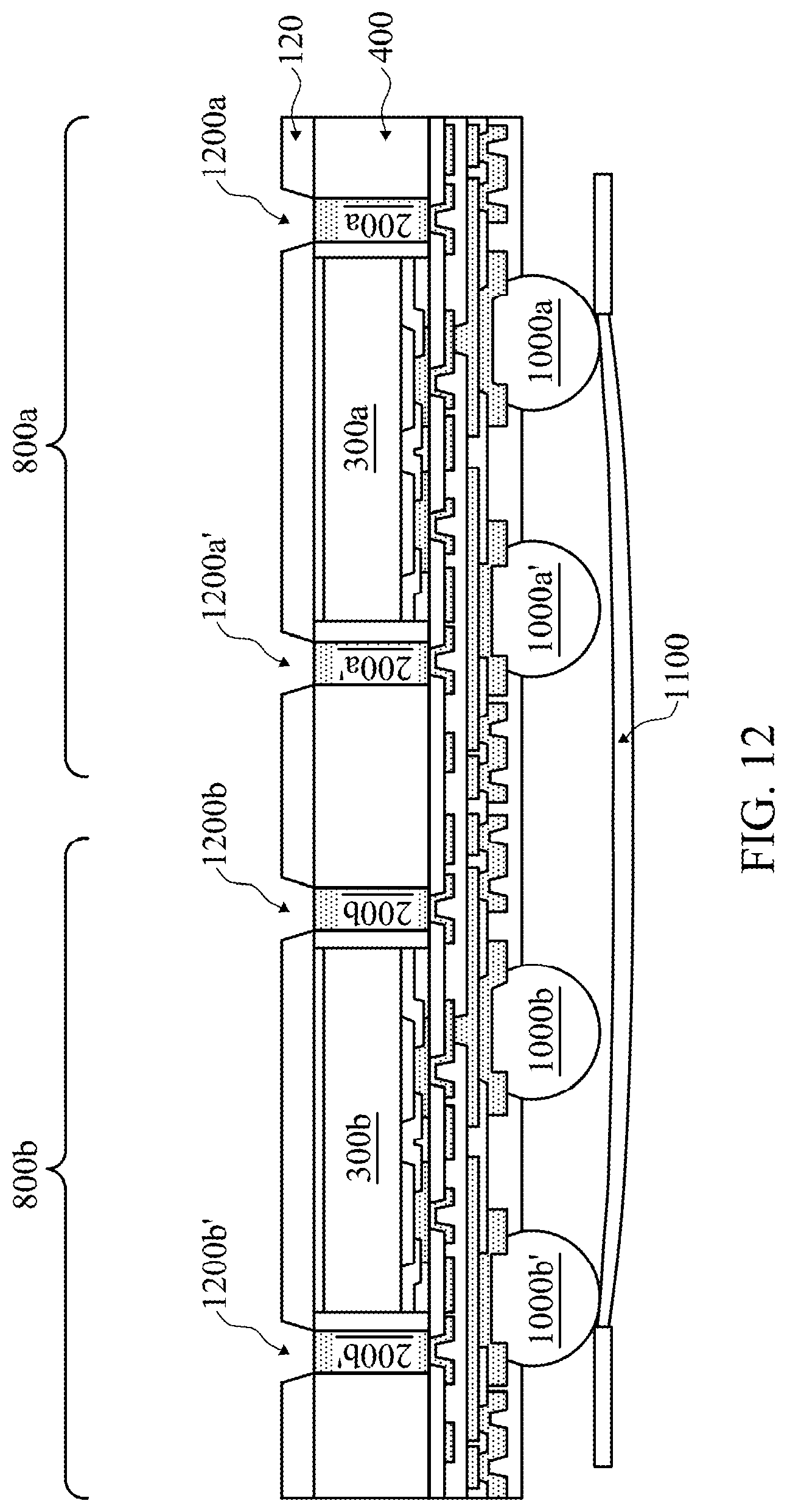 Patent US12322727 Figure 12 – Device and method for UBM/RDL routing