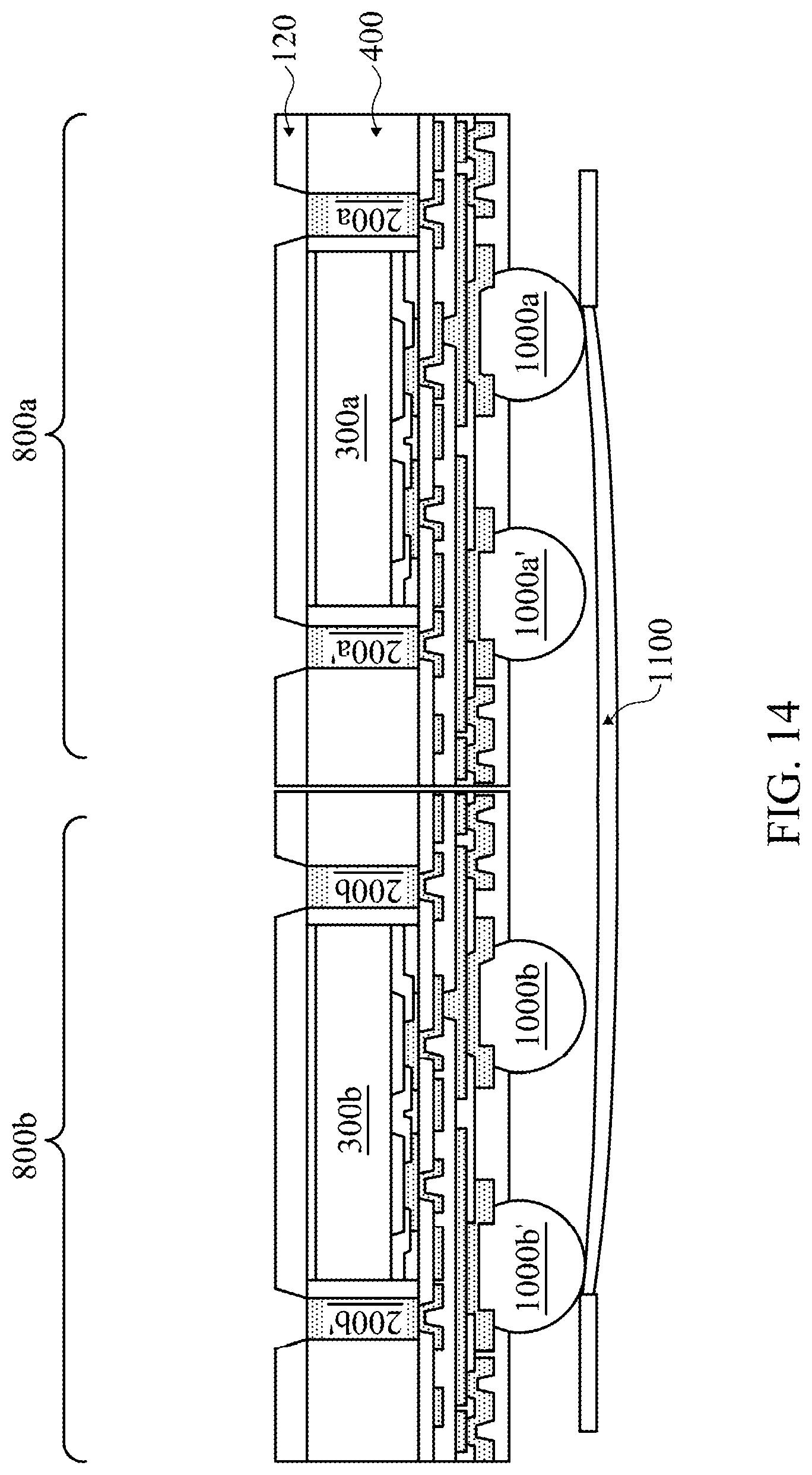 Patent US12322727 Figure 14 – Device and method for UBM/RDL routing