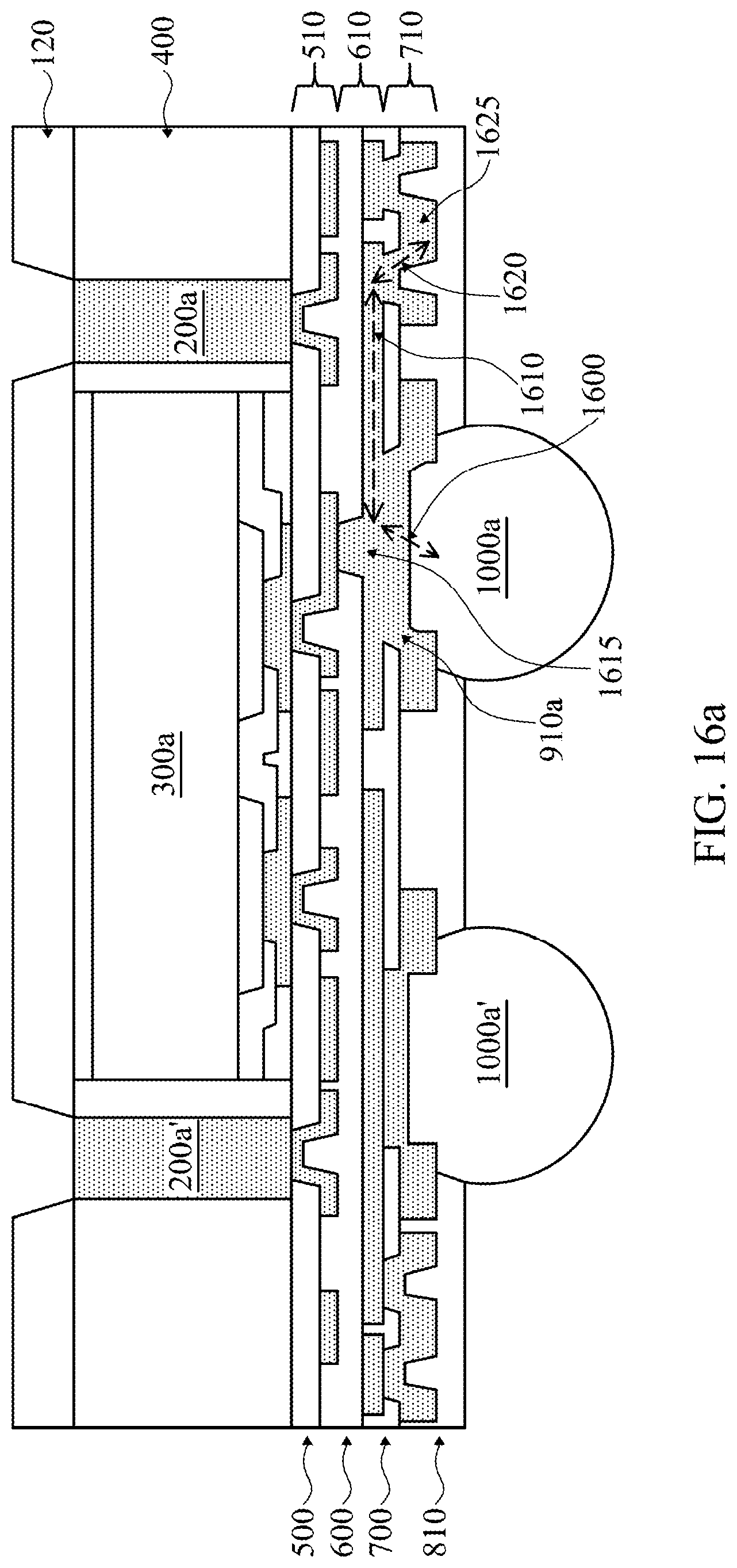 Patent US12322727 Figure 16 – Device and method for UBM/RDL routing
