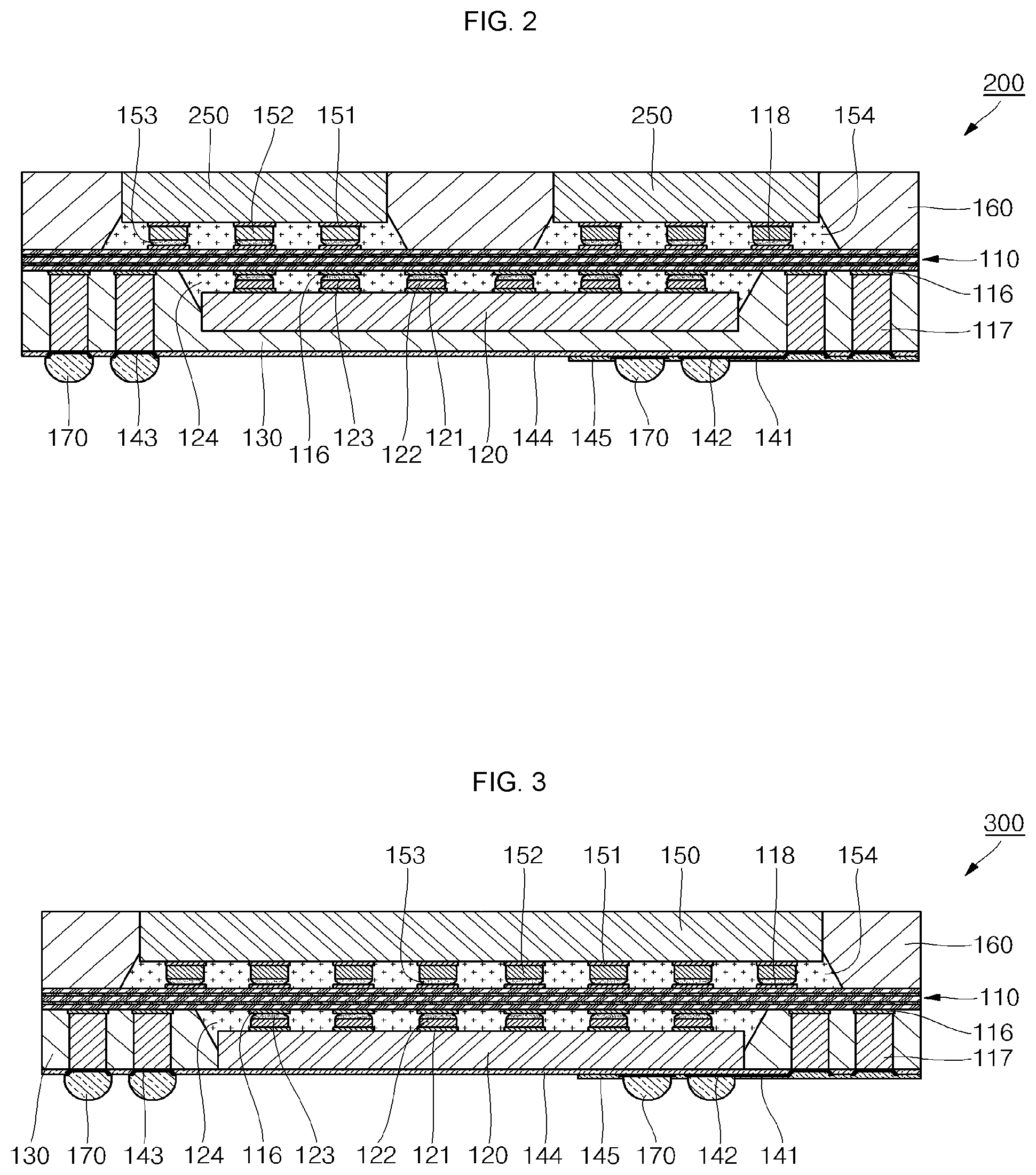 Patent US12322731 Figure 5 – Semiconductor package using a coreless signal distribution structure
