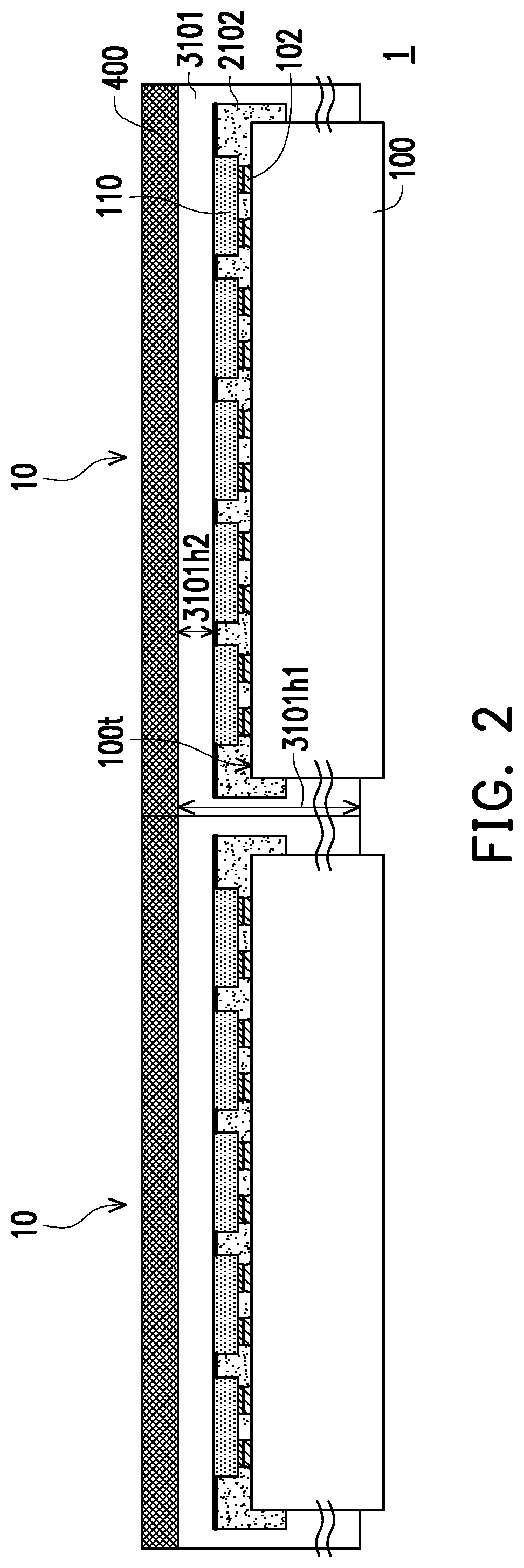 Patent US12322735 Figure 5 – Display panel including opaque encapsulation and doped planarization layers and manufacturing method thereof