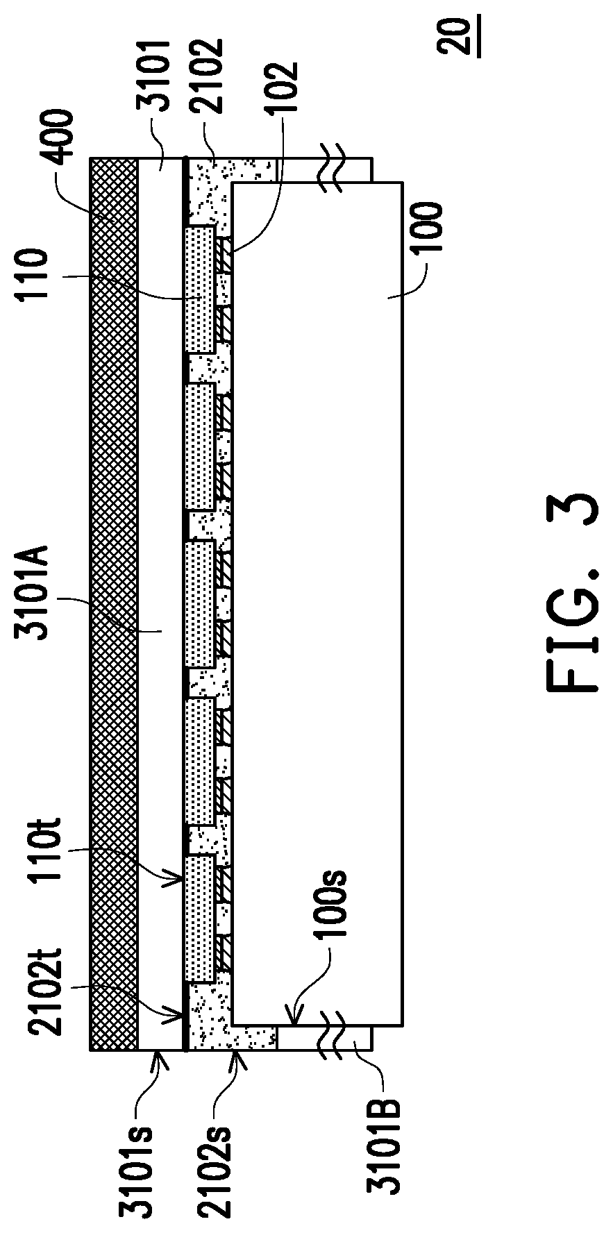 Patent US12322735 Figure 6 – Display panel including opaque encapsulation and doped planarization layers and manufacturing method thereof