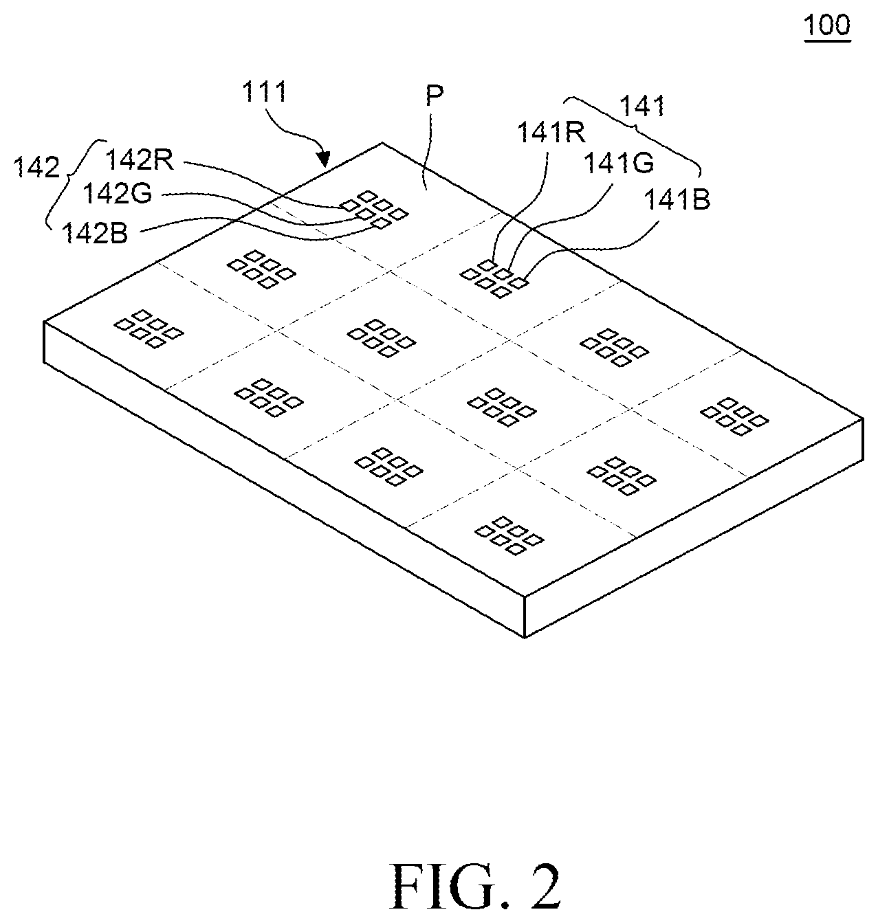Patent US12322737 Figure 2 – Light emitting display device