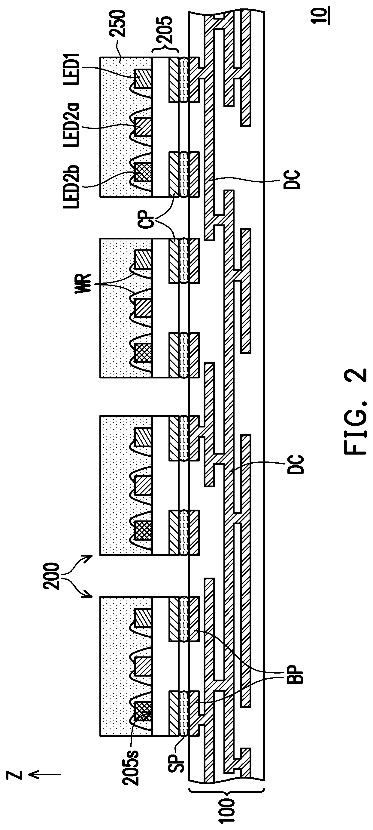 Patent US12322739 Figure 2 – Display apparatus