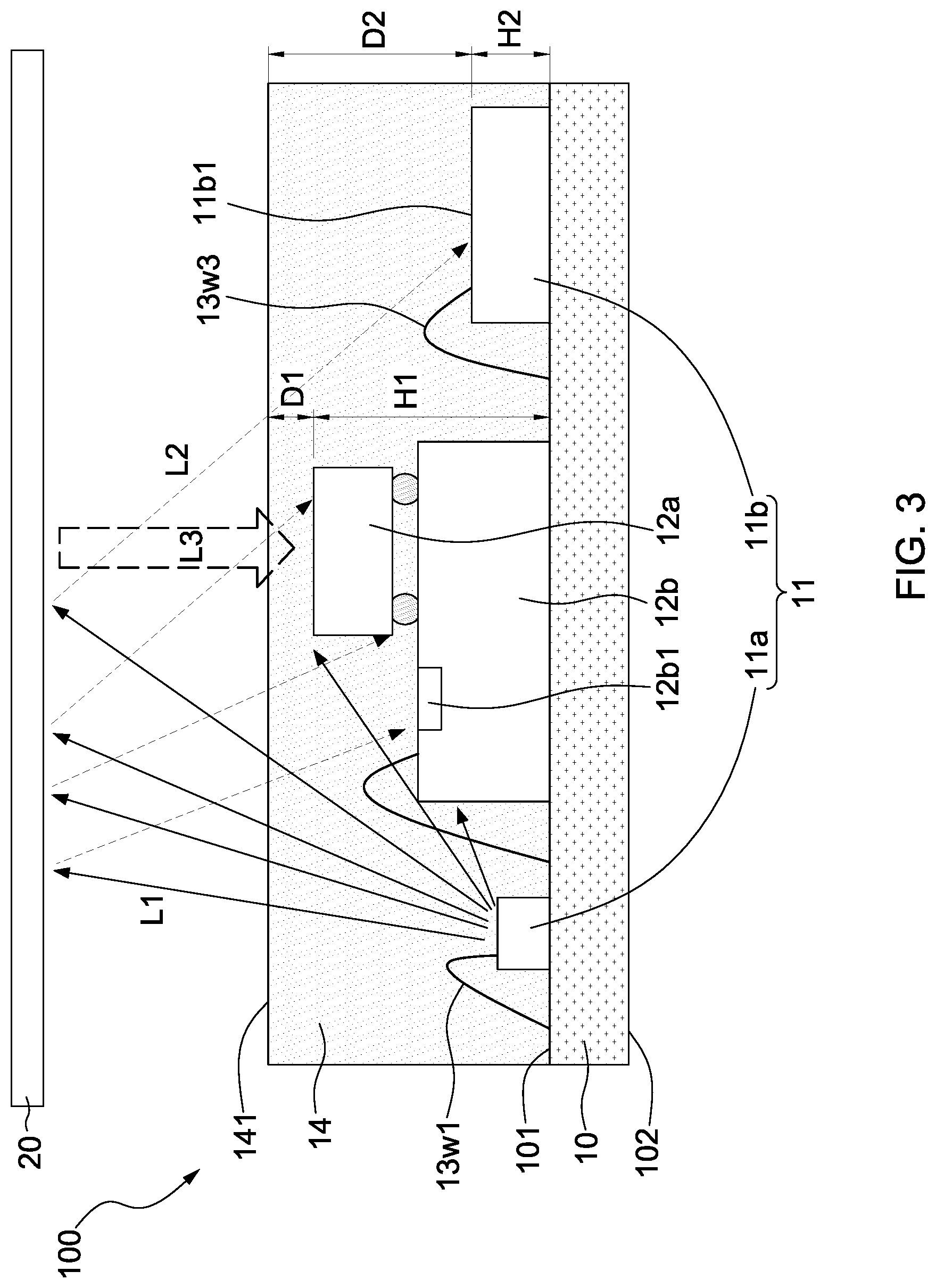 Patent US12322740 Figure 3 – Semiconductor package, wearable device, and temperature detection method
