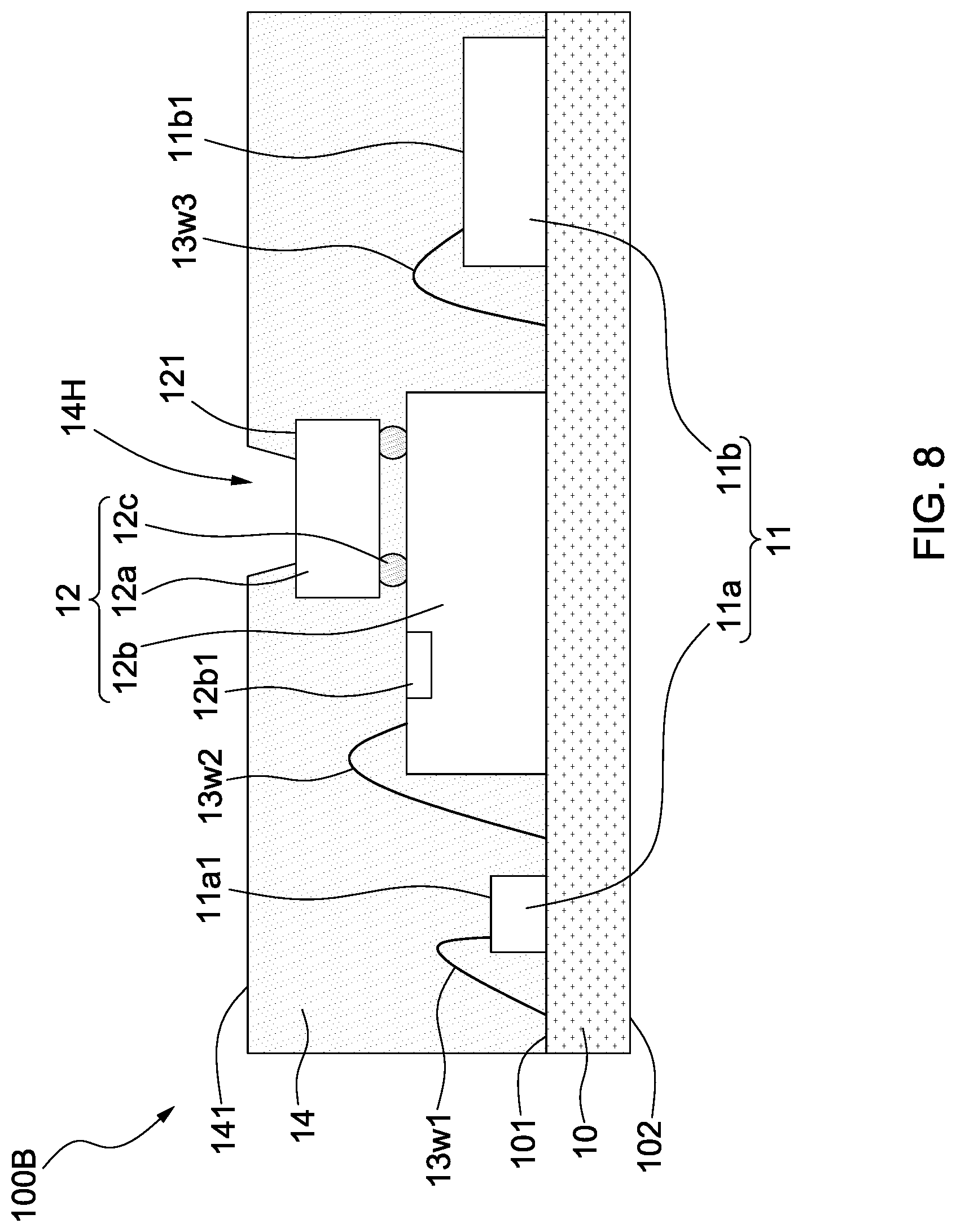 Patent US12322740 Figure 8 – Semiconductor package, wearable device, and temperature detection method