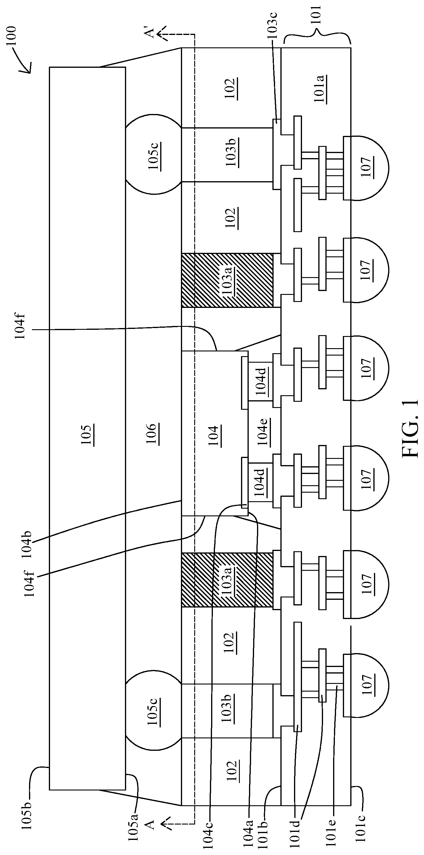 Patent US12322742 Figure 1 – Semiconductor structure and manufacturing method thereof