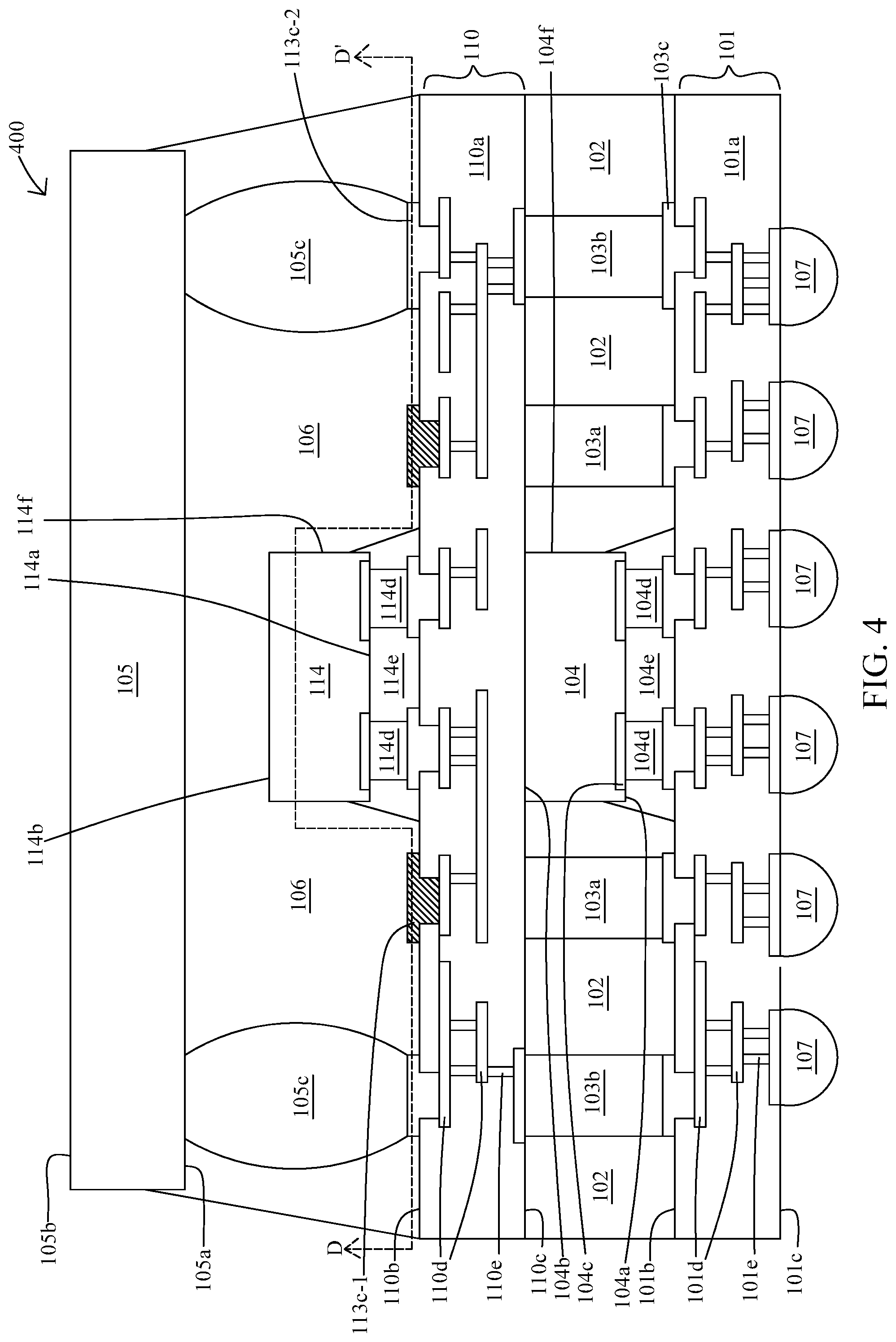 Patent US12322742 Figure 4 – Semiconductor structure and manufacturing method thereof