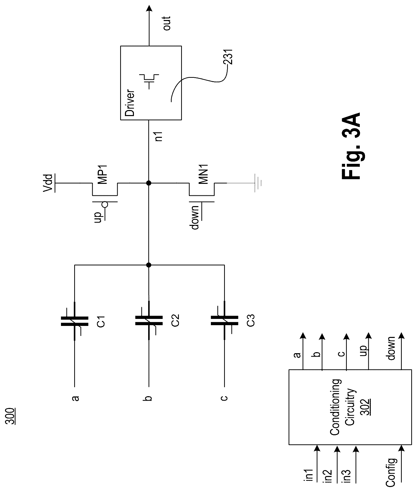Patent US12322743 Figure 7 – Multi-function threshold gate with input based adaptive threshold and with stacked non-planar paraelectric capacitors