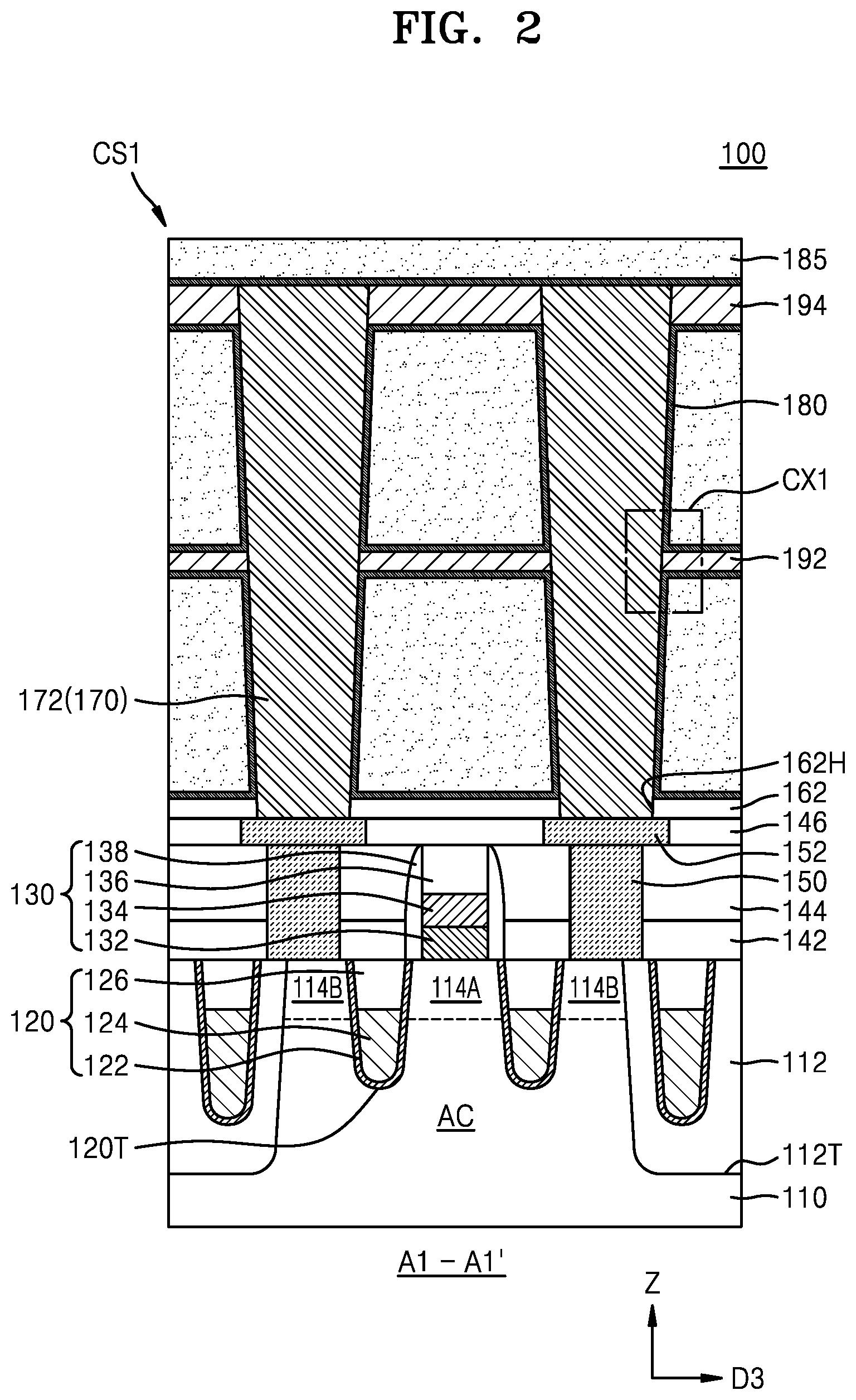 Patent US12322745 Figure 2 – Integrated circuit devices and methods of manufacturing the same