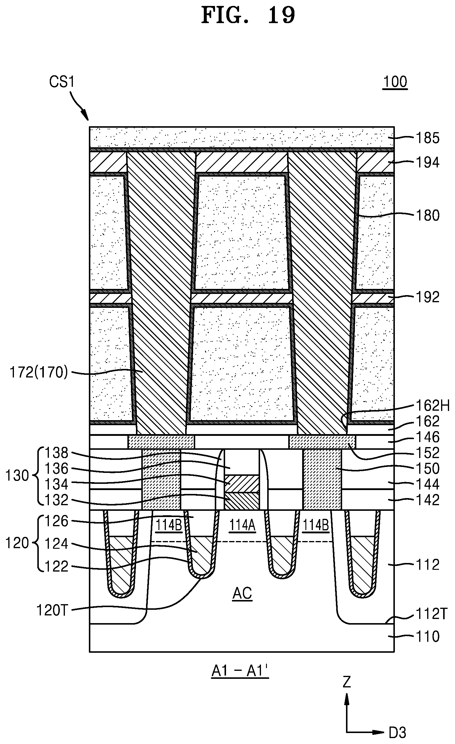 Patent US12322745 Figure 19 – Integrated circuit devices and methods of manufacturing the same
