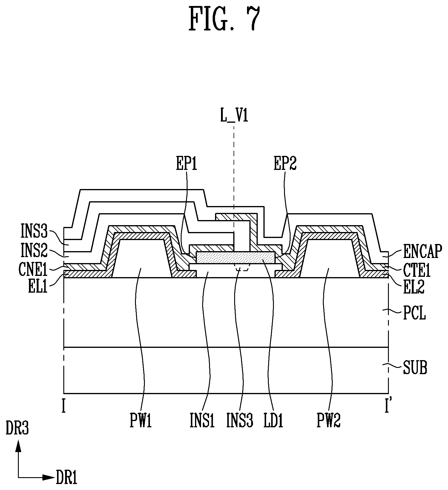 Patent US12322746 Figure 6 – Display device and manufacturing method thereof