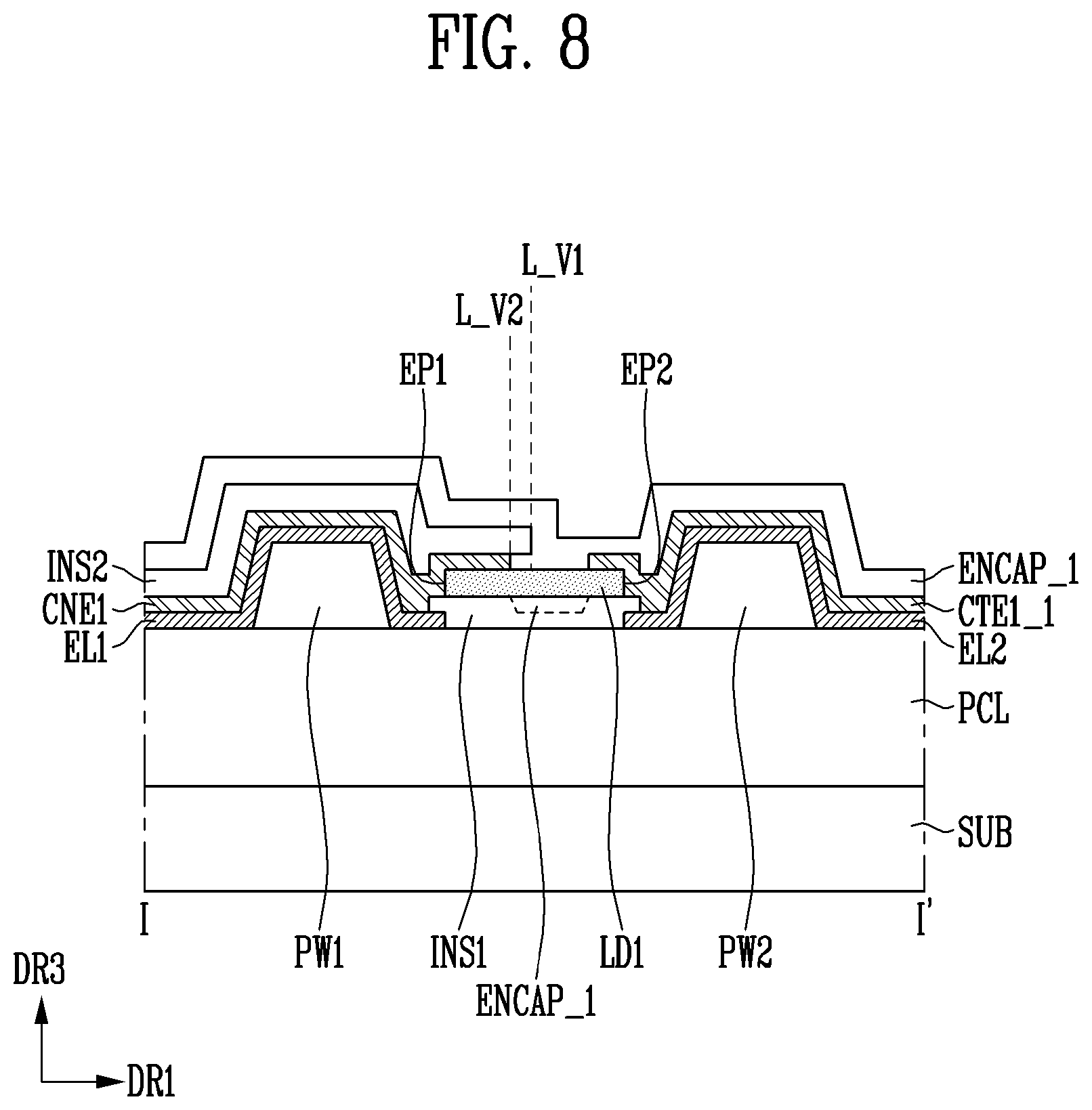 Patent US12322746 Figure 7 – Display device and manufacturing method thereof