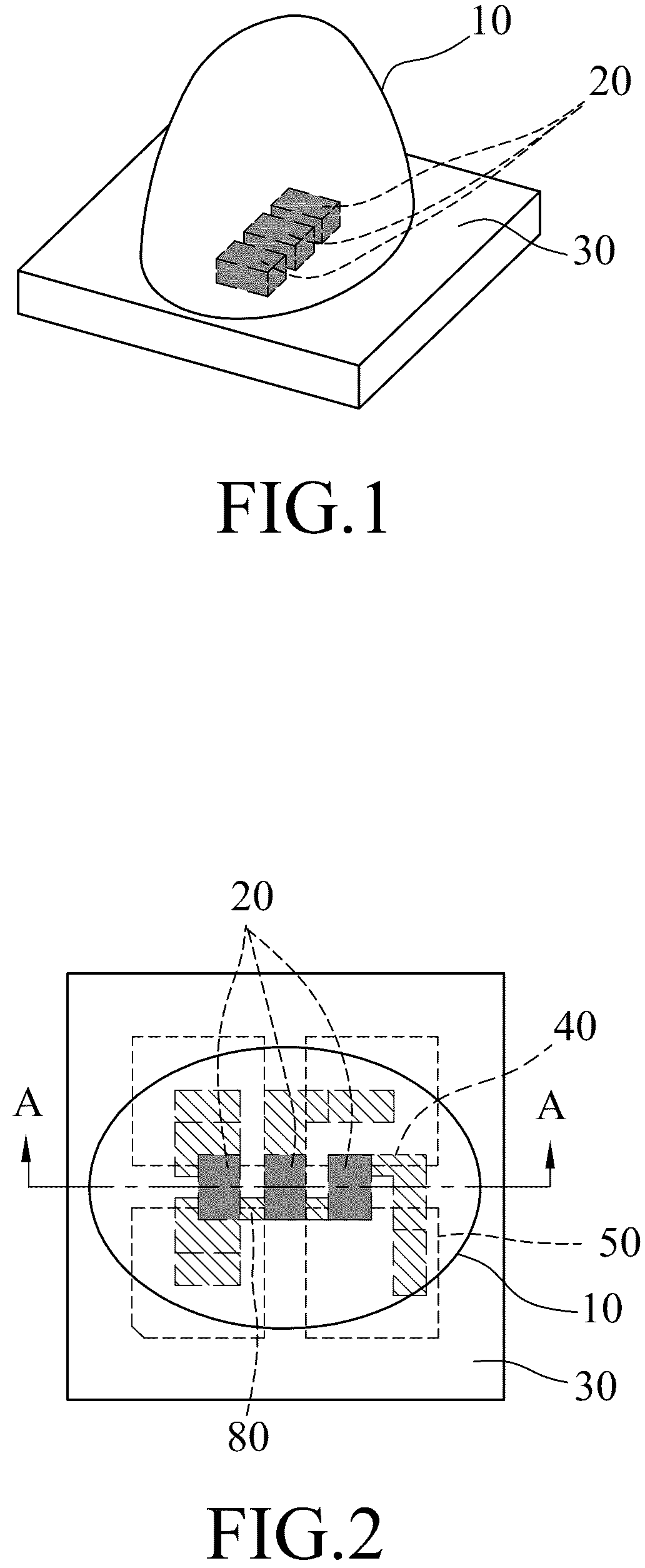 Patent US12322747 Figure 1 – Light emitting diode device, method for manufacturing the same and a display including the same