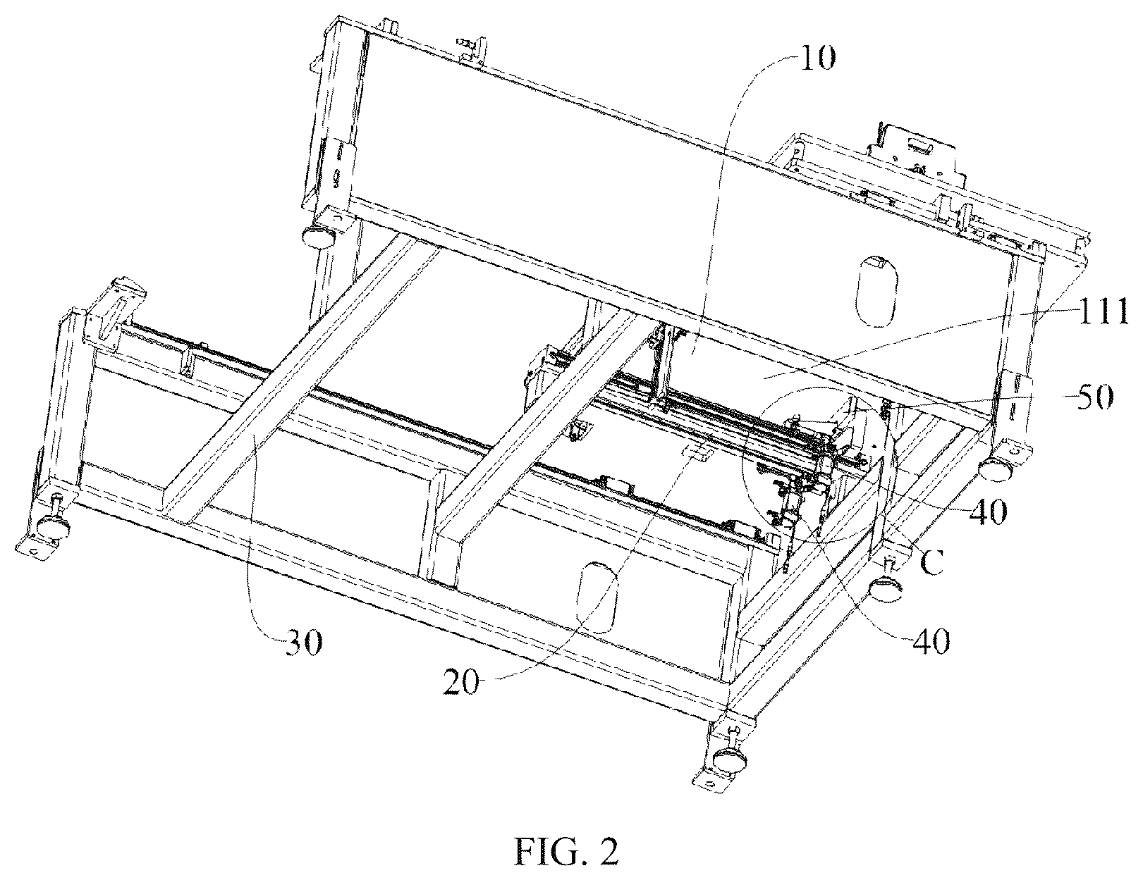 Patent US12322748 Figure 2 – Quick-change platform, battery production line, and control method
