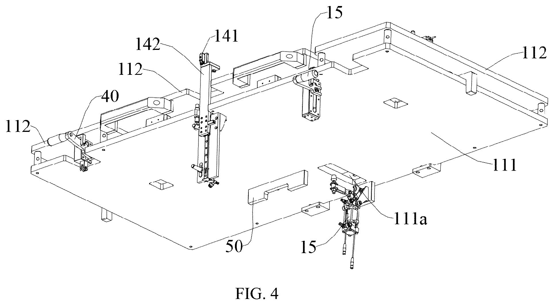 Patent US12322748 Figure 4 – Quick-change platform, battery production line, and control method