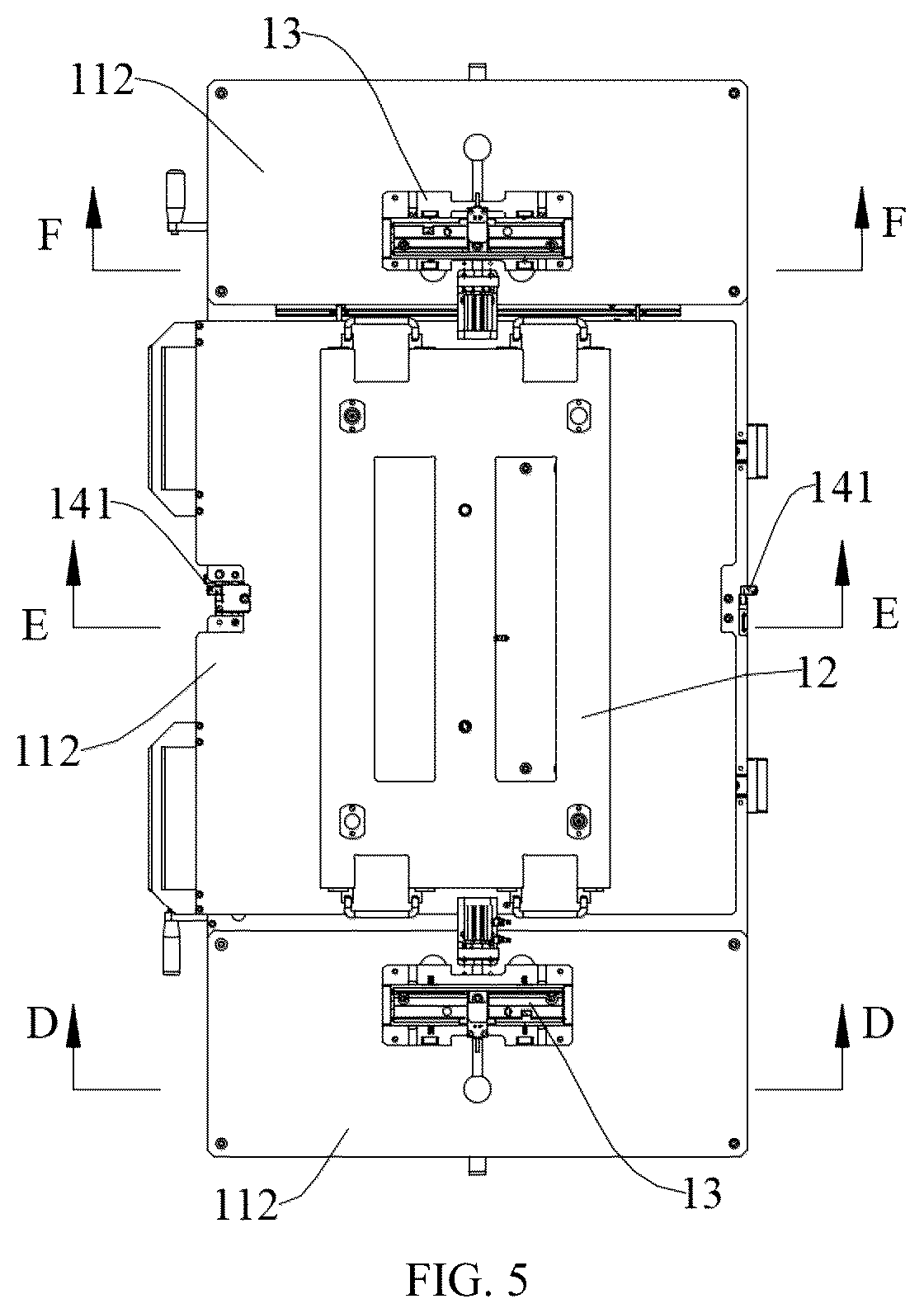 Patent US12322748 Figure 5 – Quick-change platform, battery production line, and control method