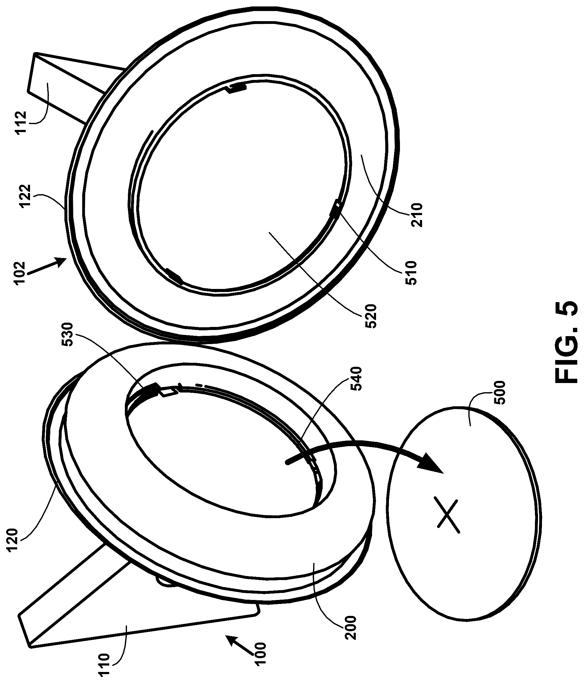 Patent US12322749 Figure 5 – Battery cover removal and reassembly tool