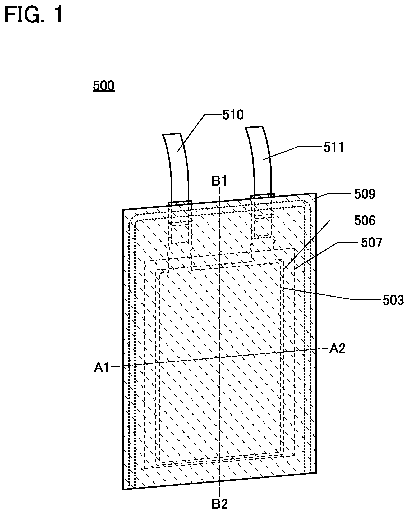 Patent US12322758 Figure 1 – Secondary battery, electronic device, and vehicle