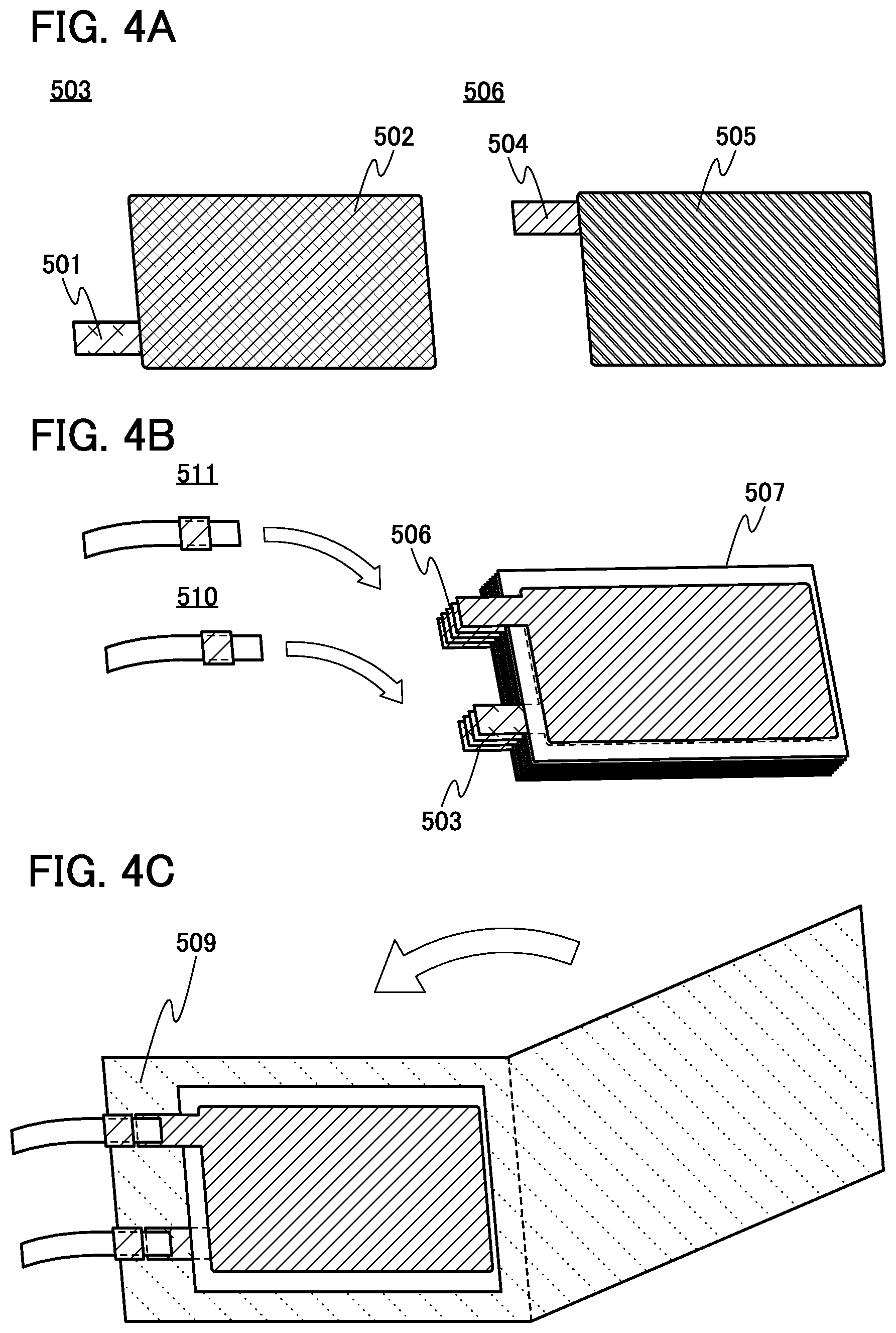 Patent US12322758 Figure 4 – Secondary battery, electronic device, and vehicle