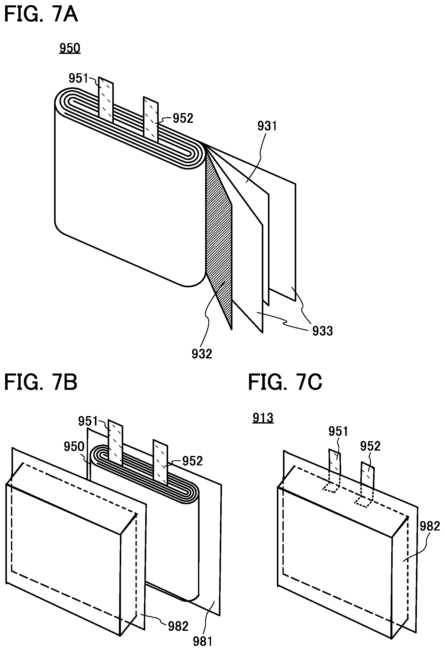 Patent US12322758 Figure 7 – Secondary battery, electronic device, and vehicle