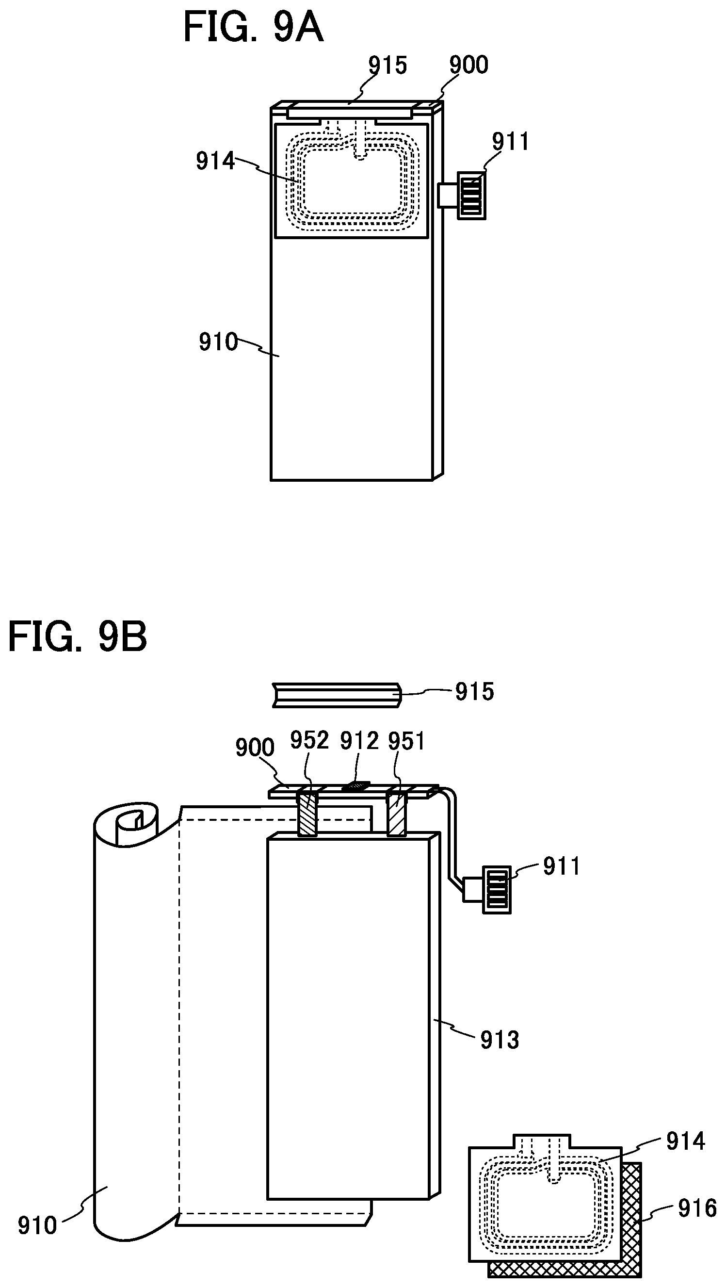 Patent US12322758 Figure 9 – Secondary battery, electronic device, and vehicle