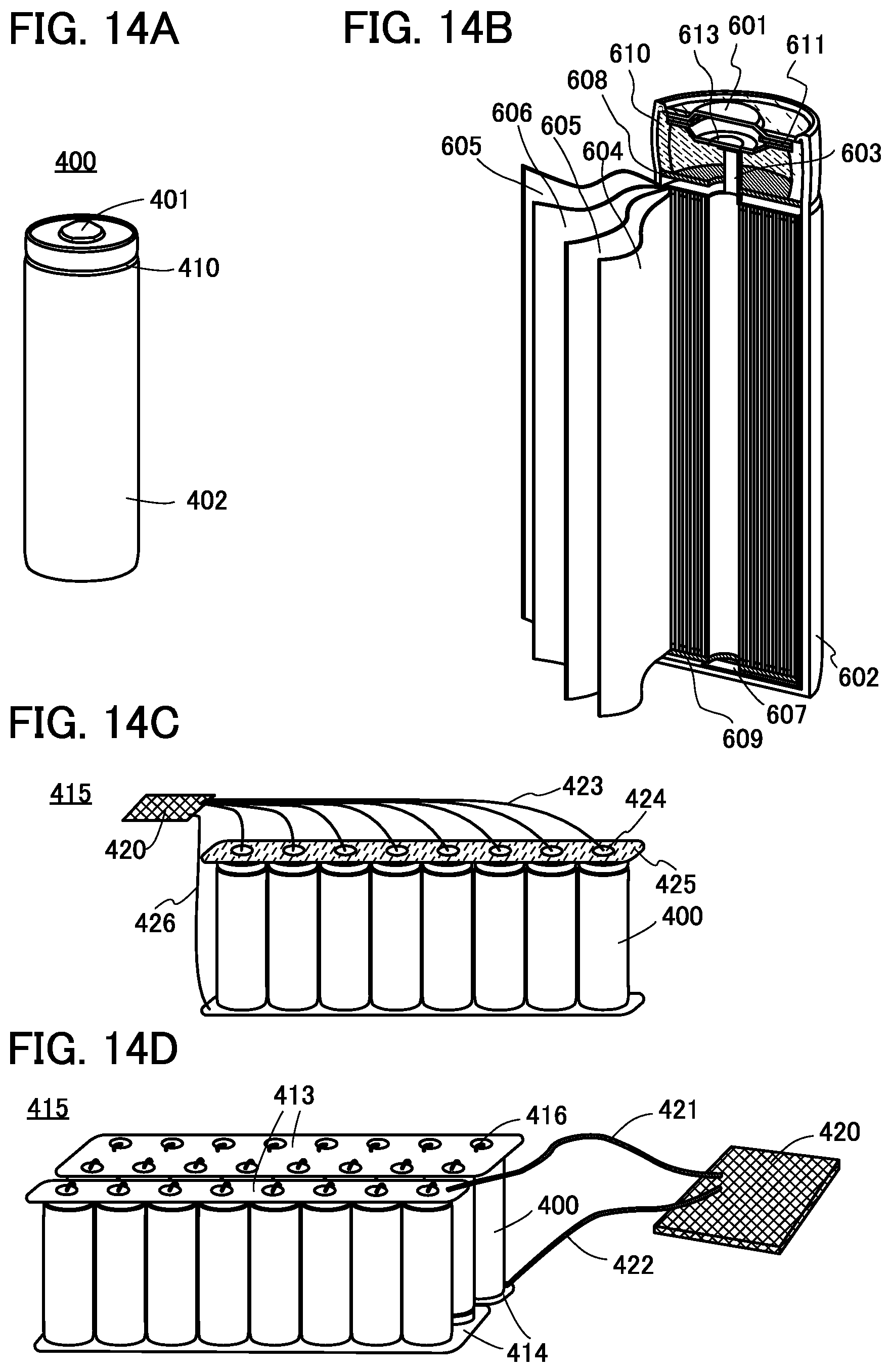 Patent US12322758 Figure 14 – Secondary battery, electronic device, and vehicle