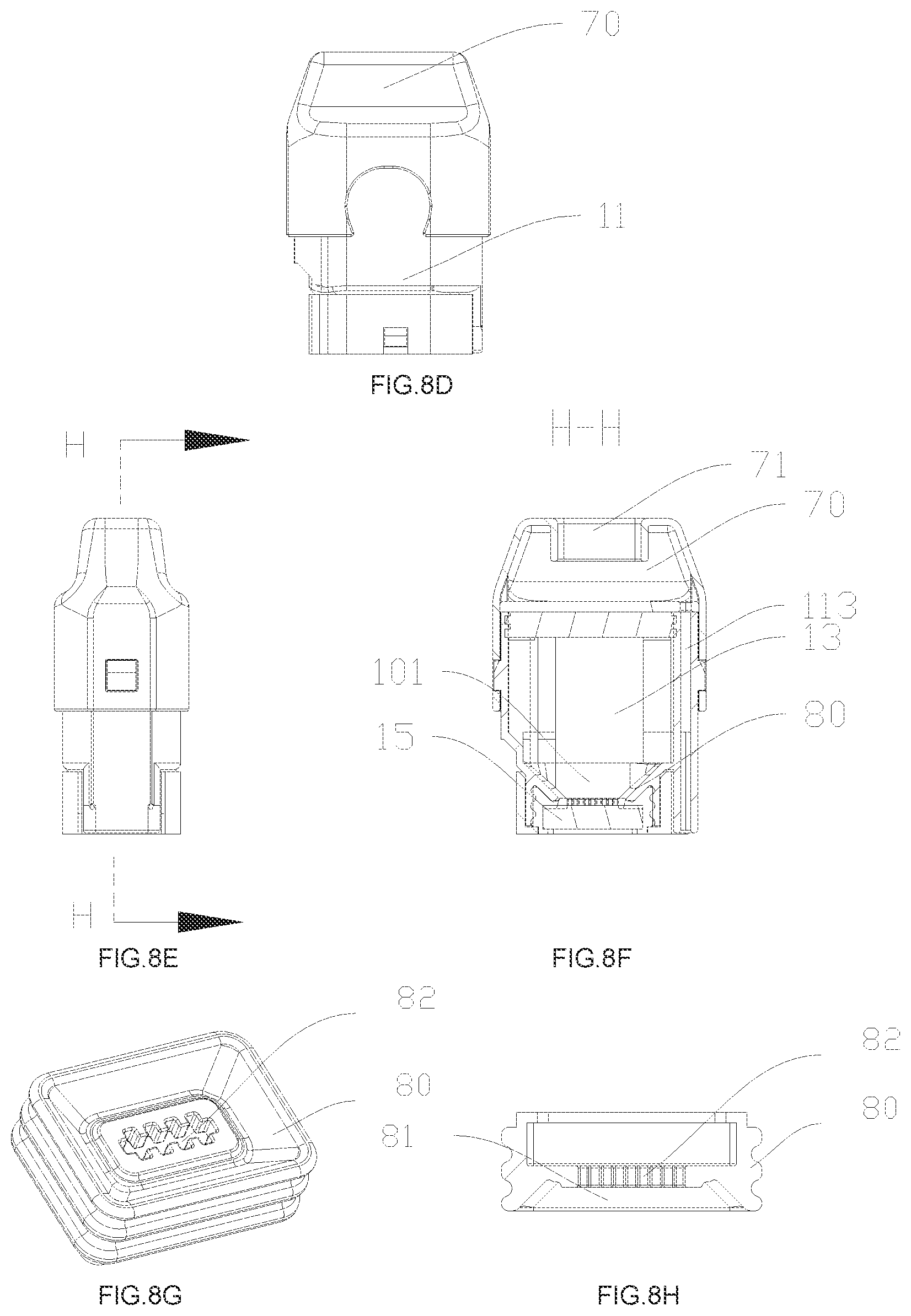 Patent US12322764 Figure 14 – Cartridge, battery assembly and electronic cigarette