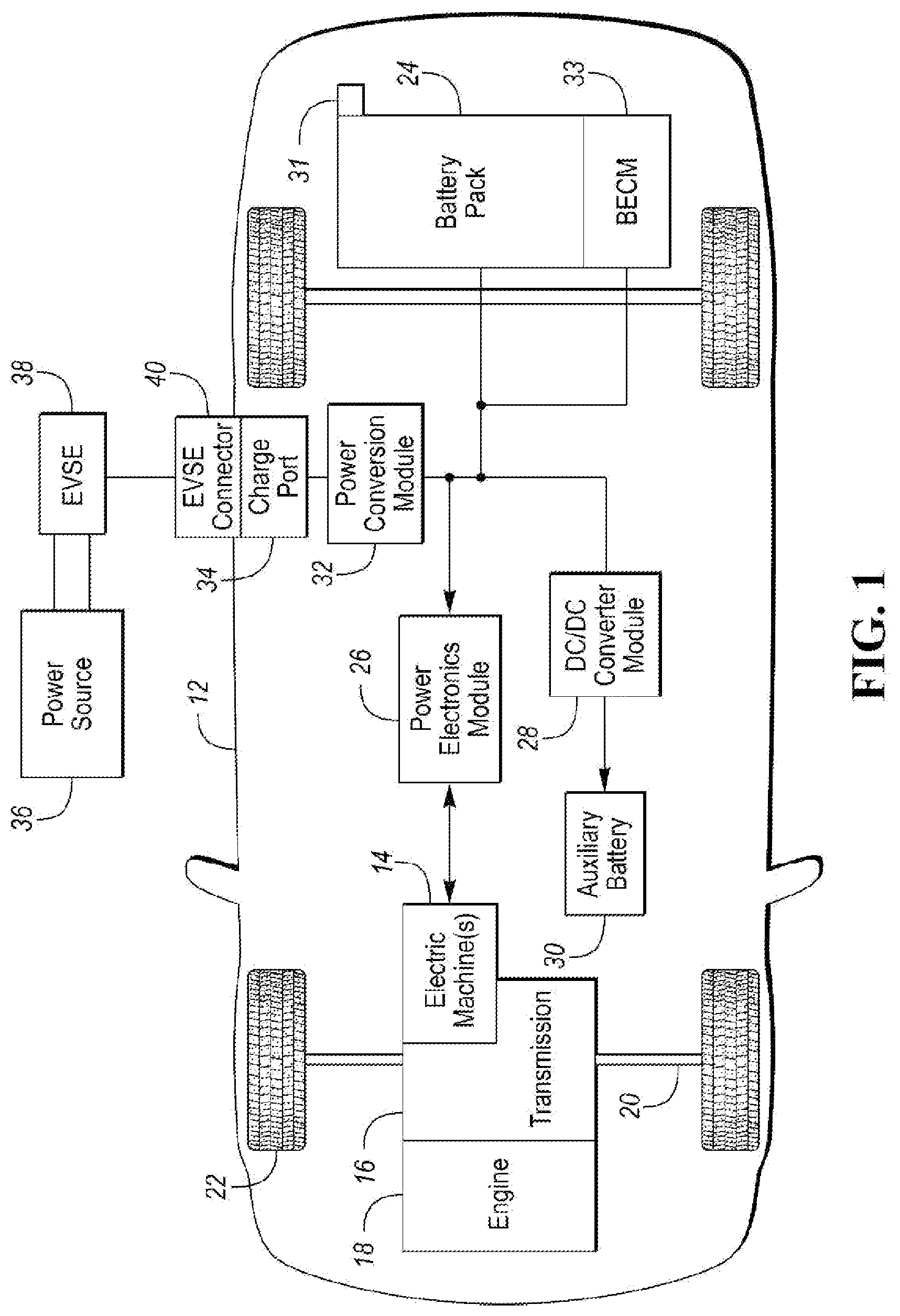Patent US12322775 Figure 1 – Traction battery thermal management
