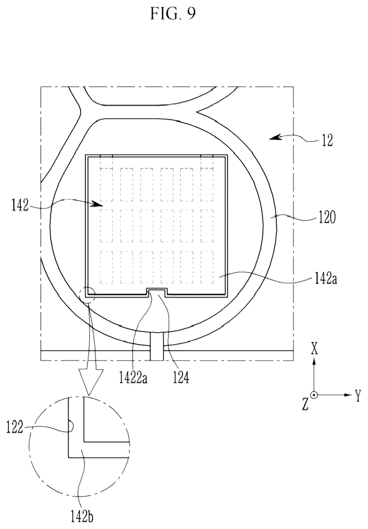 Patent US12322780 Figure 9 – Battery module and vehicle including the same