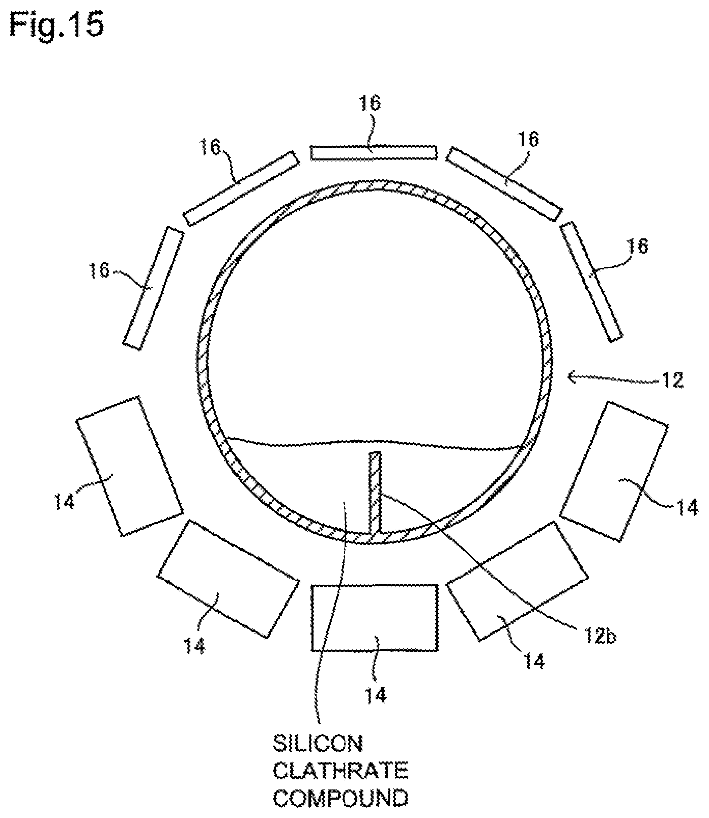 Patent US12322793 Figure 15 – Apparatus for producing guest-free silicon clathrate
