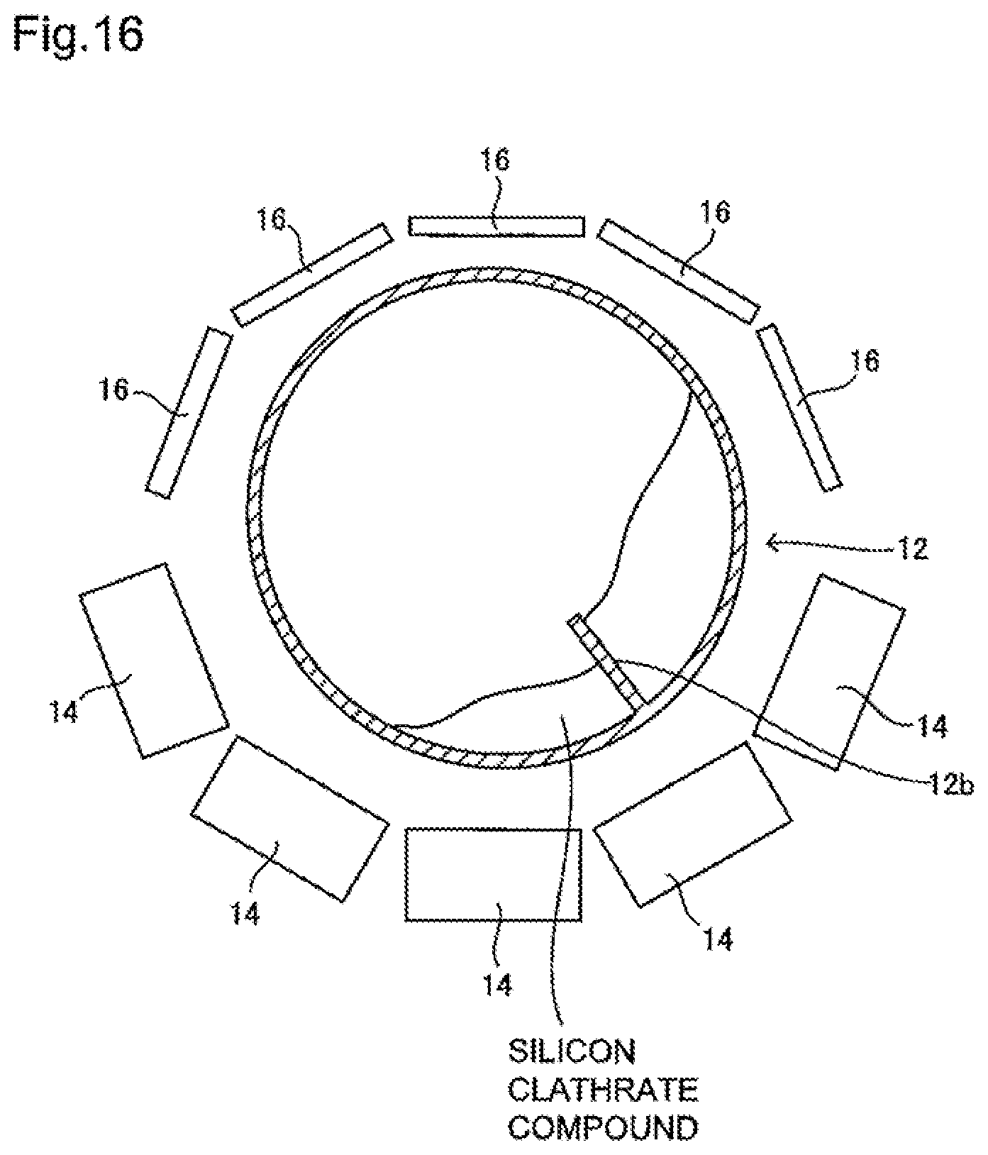 Patent US12322793 Figure 16 – Apparatus for producing guest-free silicon clathrate
