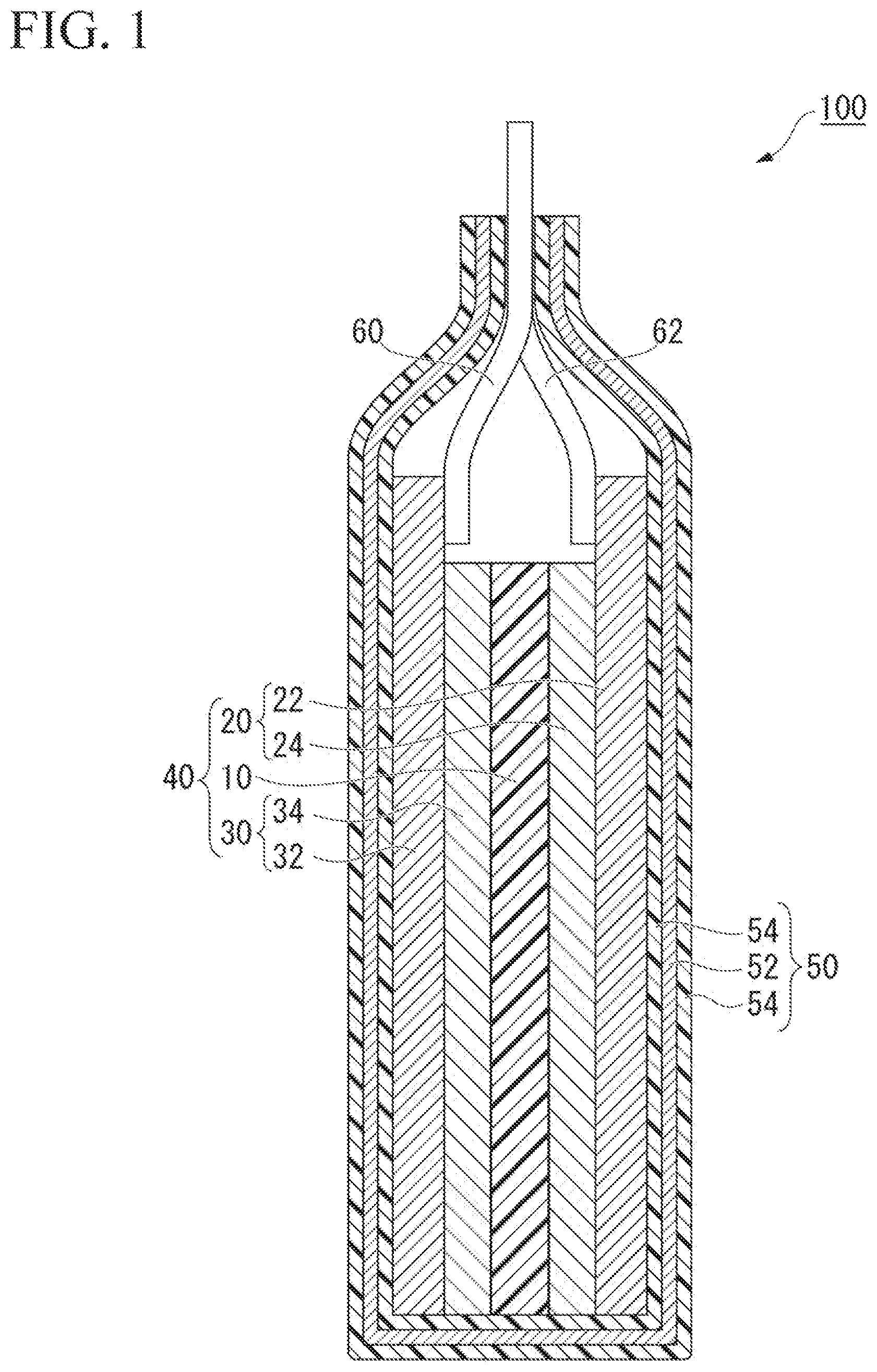 Patent US12322795 Figure 1 – Lithium ion secondary battery