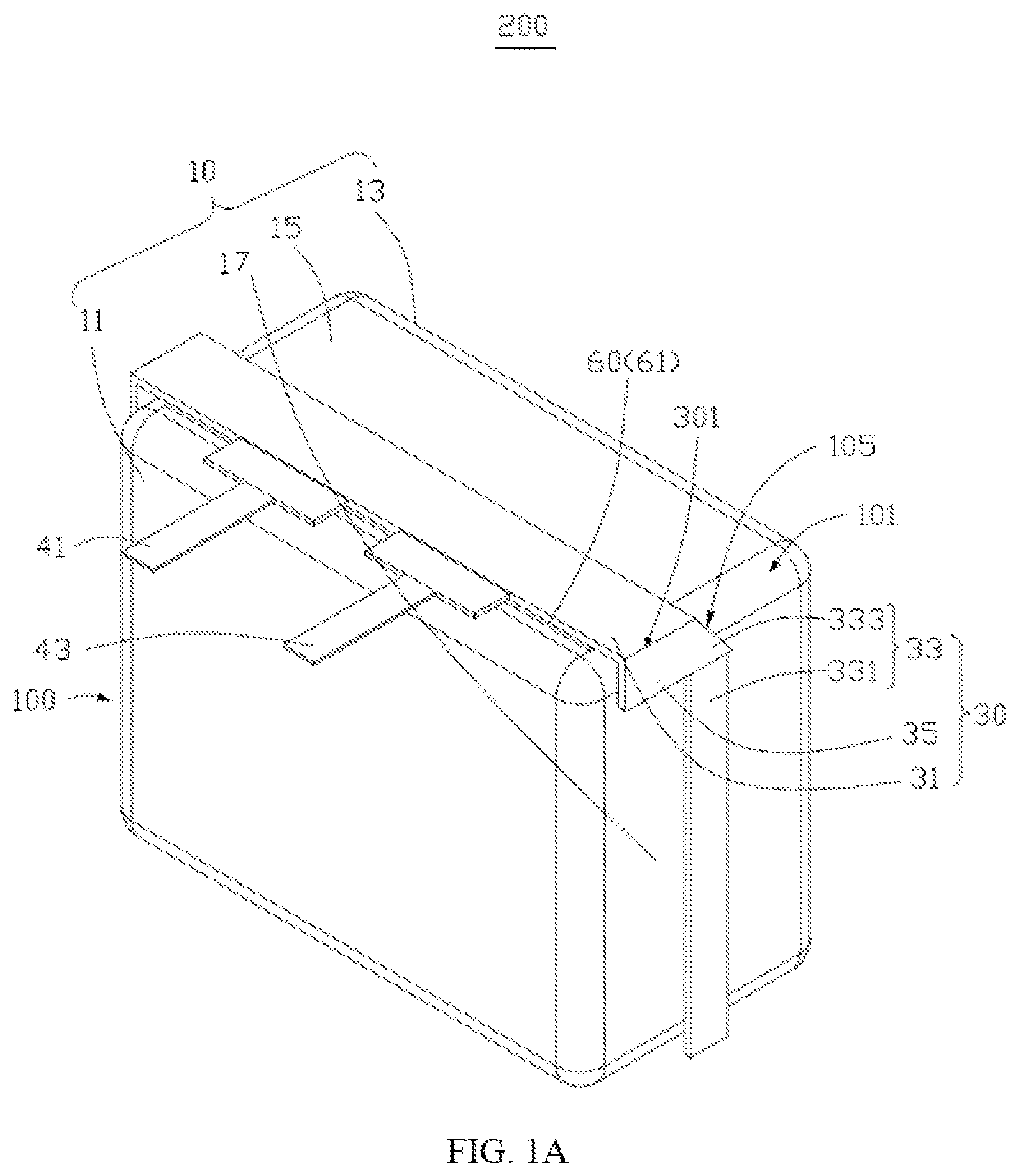 Patent US12322814 — Packaging structure and battery core using the same — Figure 1