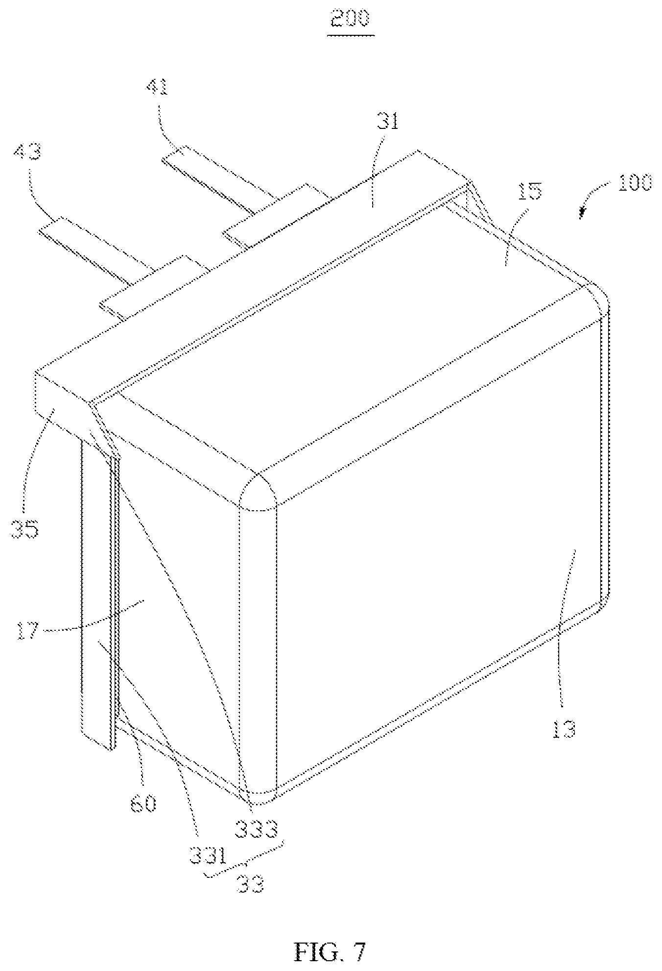 Patent US12322814 Figure 8 – Packaging structure and battery core using the same