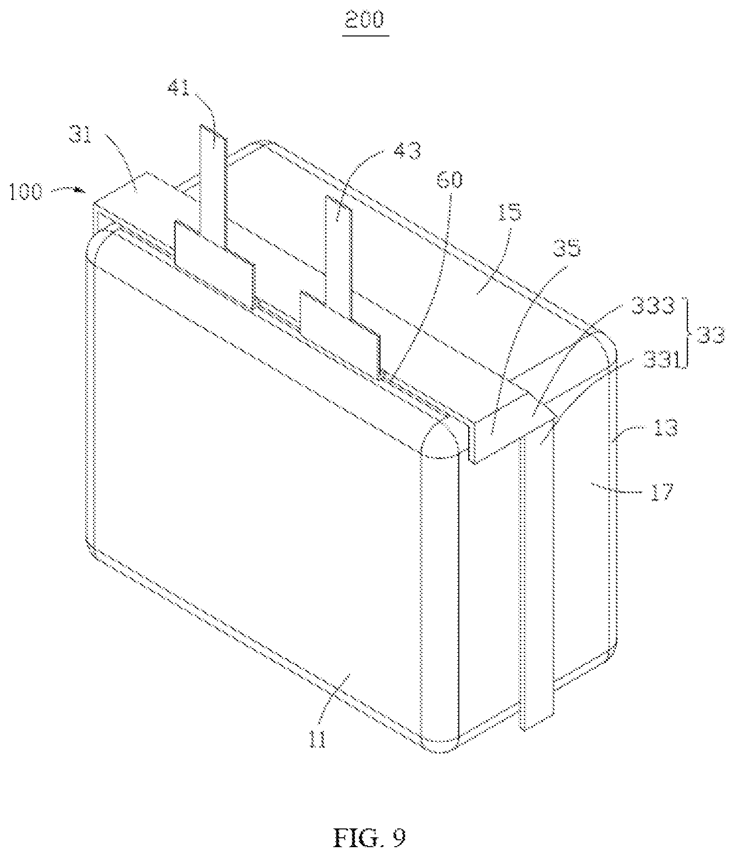 Patent US12322814 Figure 10 – Packaging structure and battery core using the same