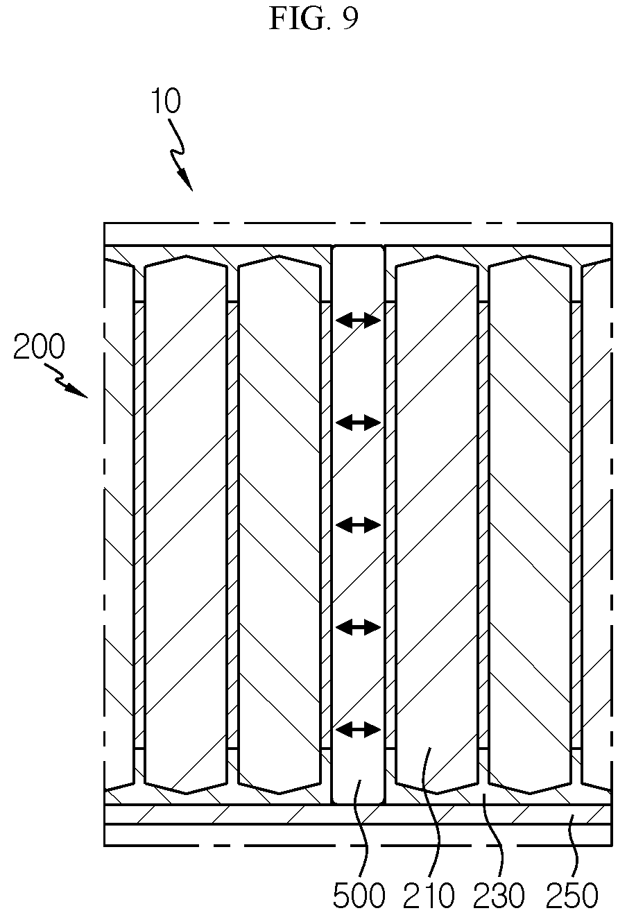 Patent US12322816 Figure 5 – Battery module, battery rack comprising same battery module, and power storage device