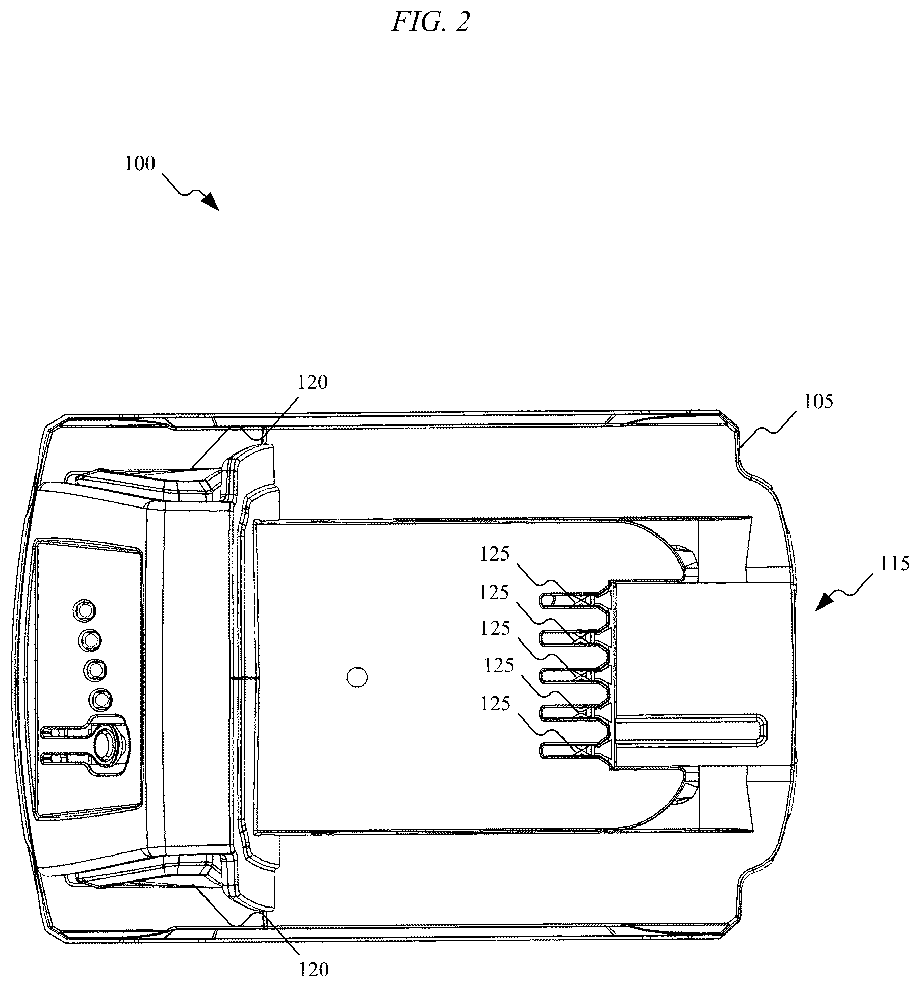 Patent US12322819 Figure 2 – Support member for battery pack top housing