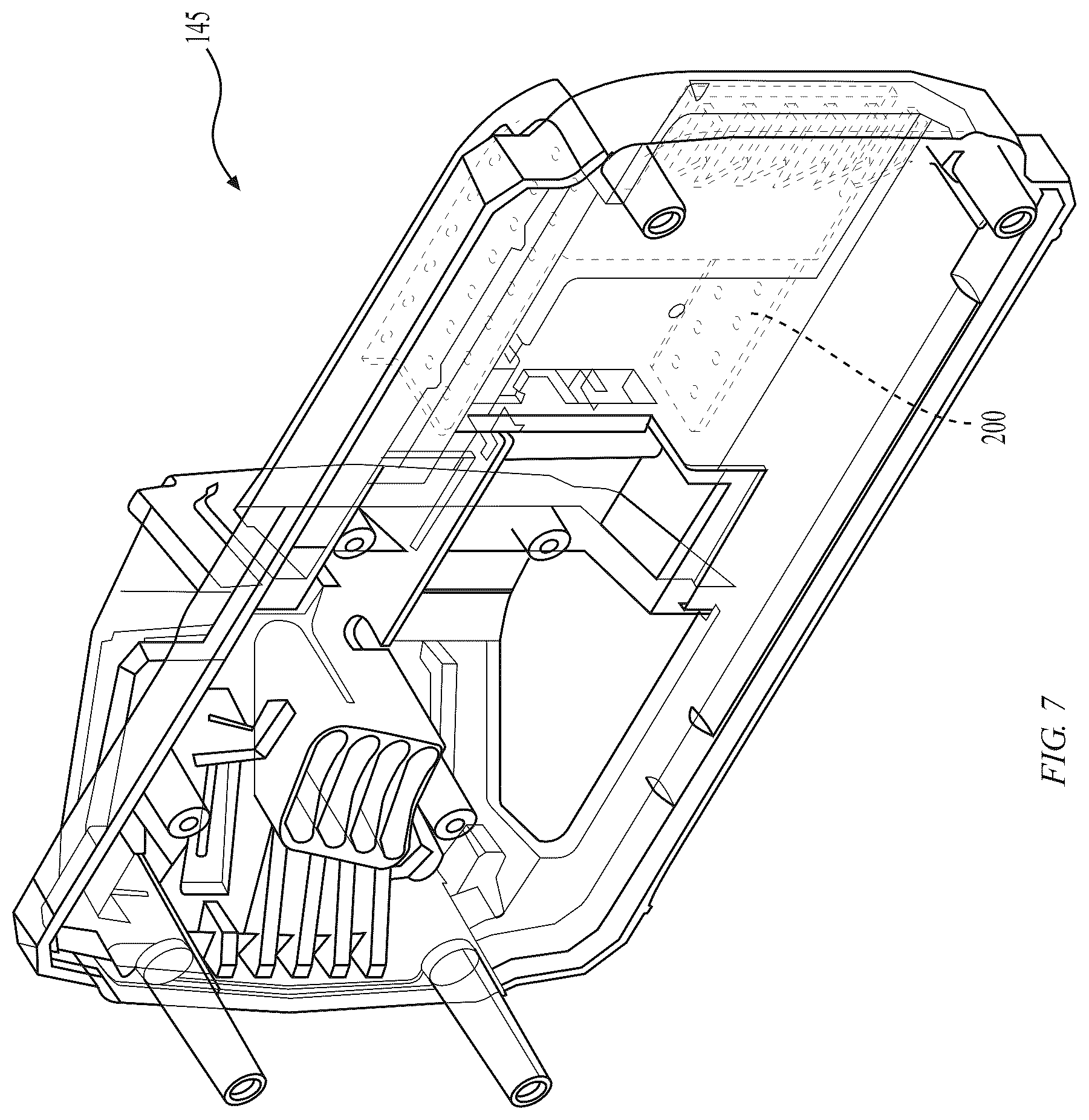 Patent US12322819 Figure 6 – Support member for battery pack top housing